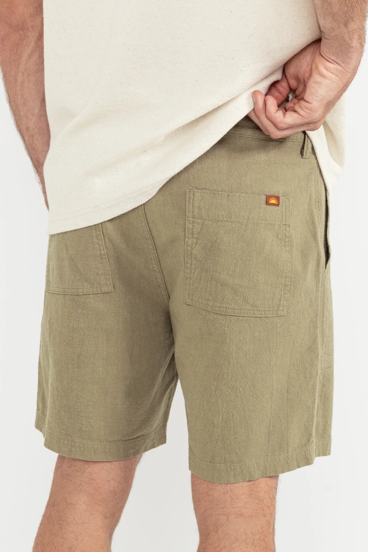Worn Path Textured Linen Short
