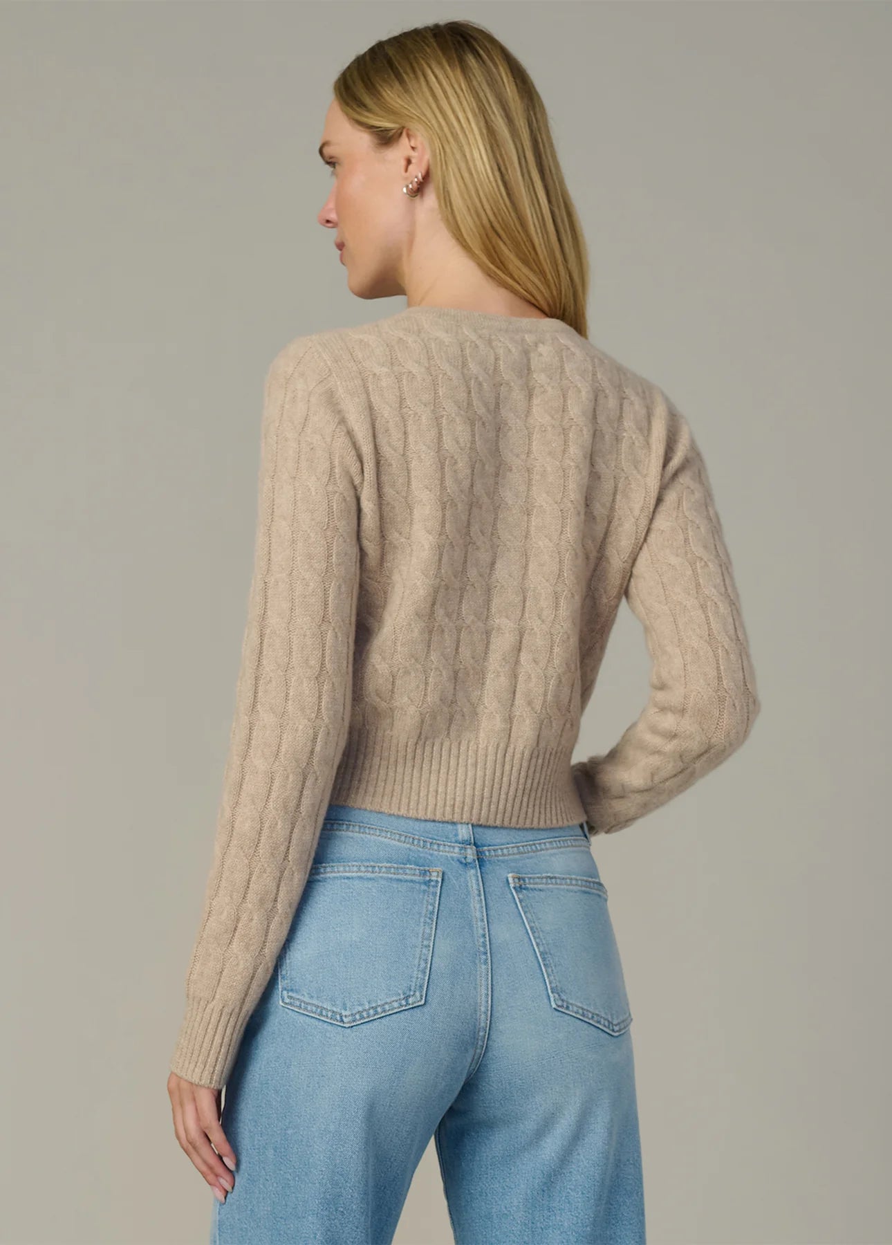 The Cable Dani Cashmere Cardigan - Oatmeal
