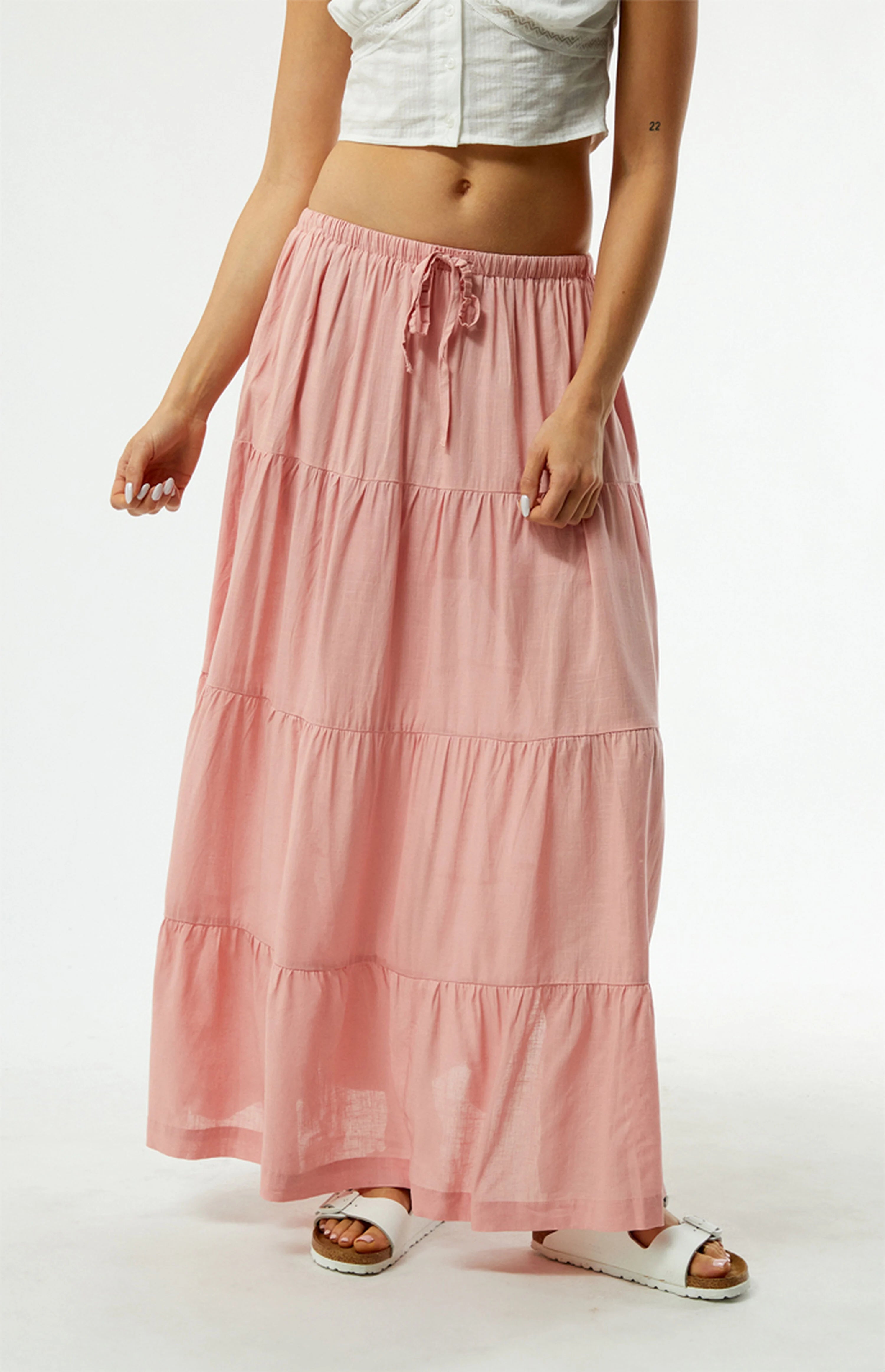 Classic Tiered Maxi Skirt