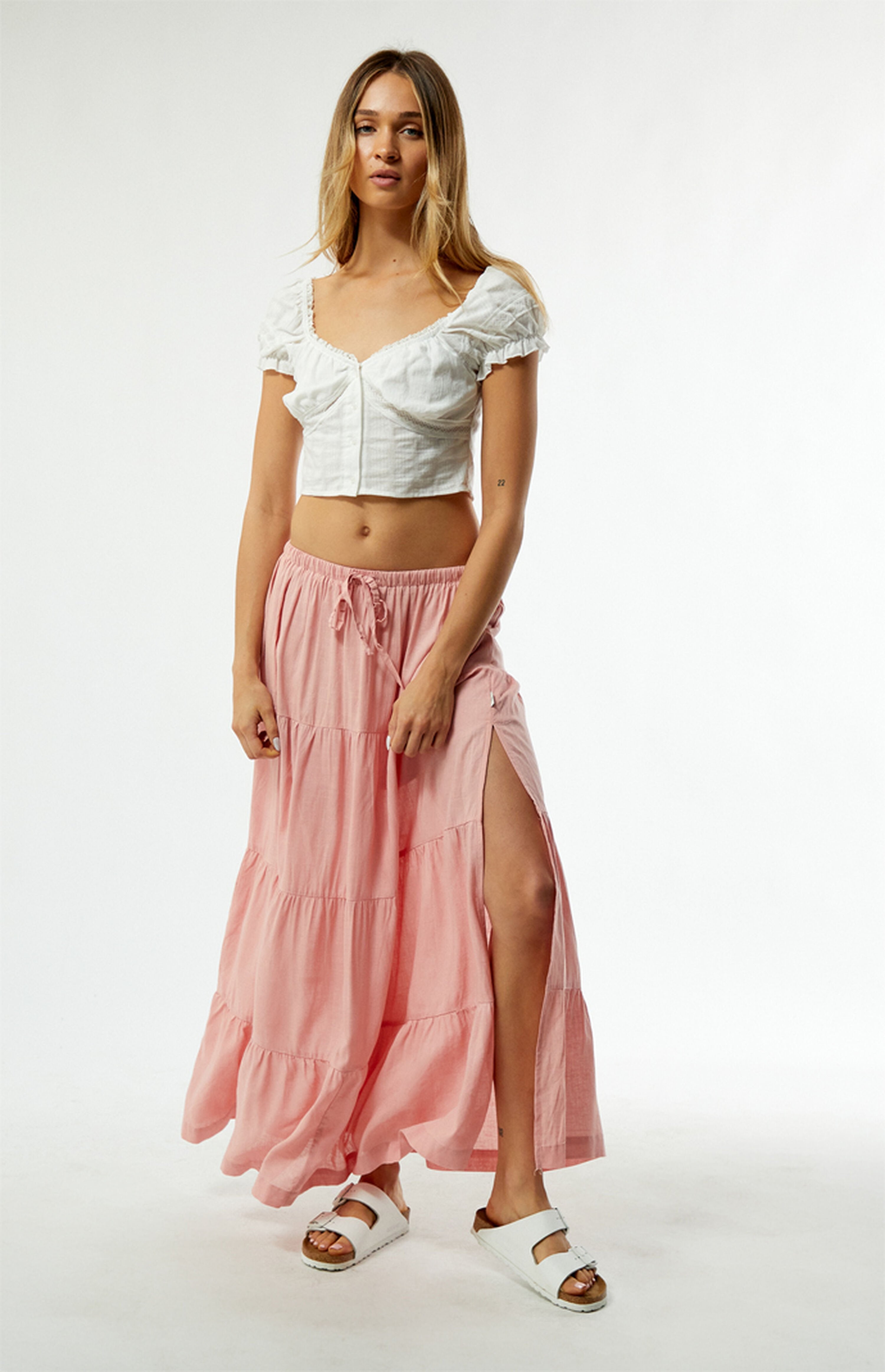 Classic Tiered Maxi Skirt