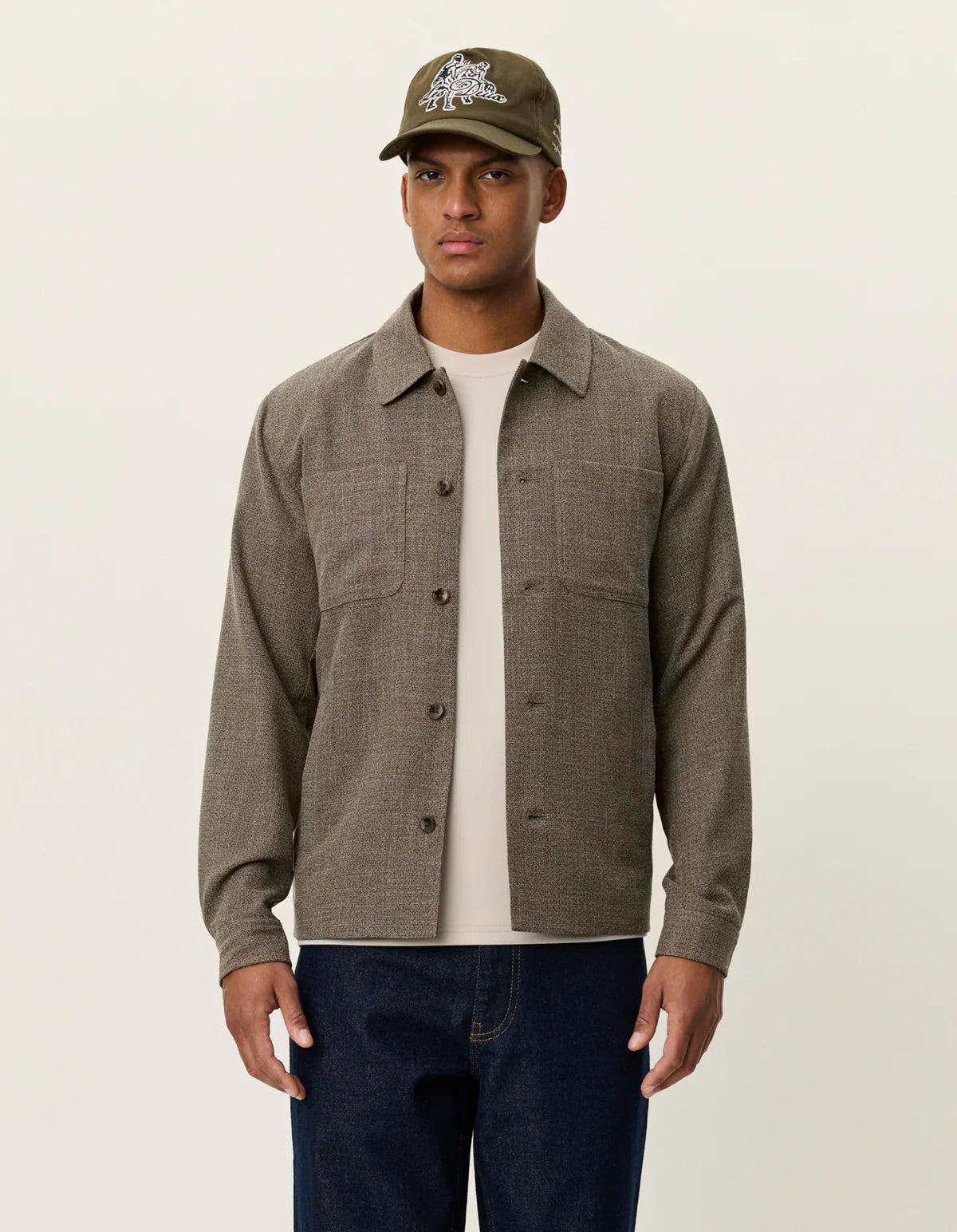Marseille Melange Jacket - Teak Brown