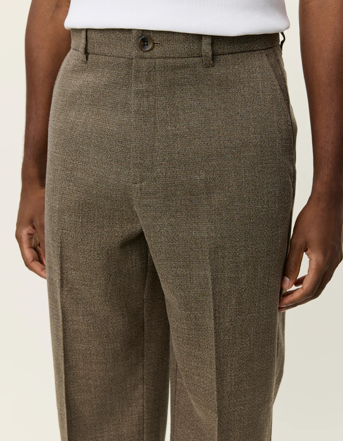 Randall Melange Suit Pants - Teak Brown