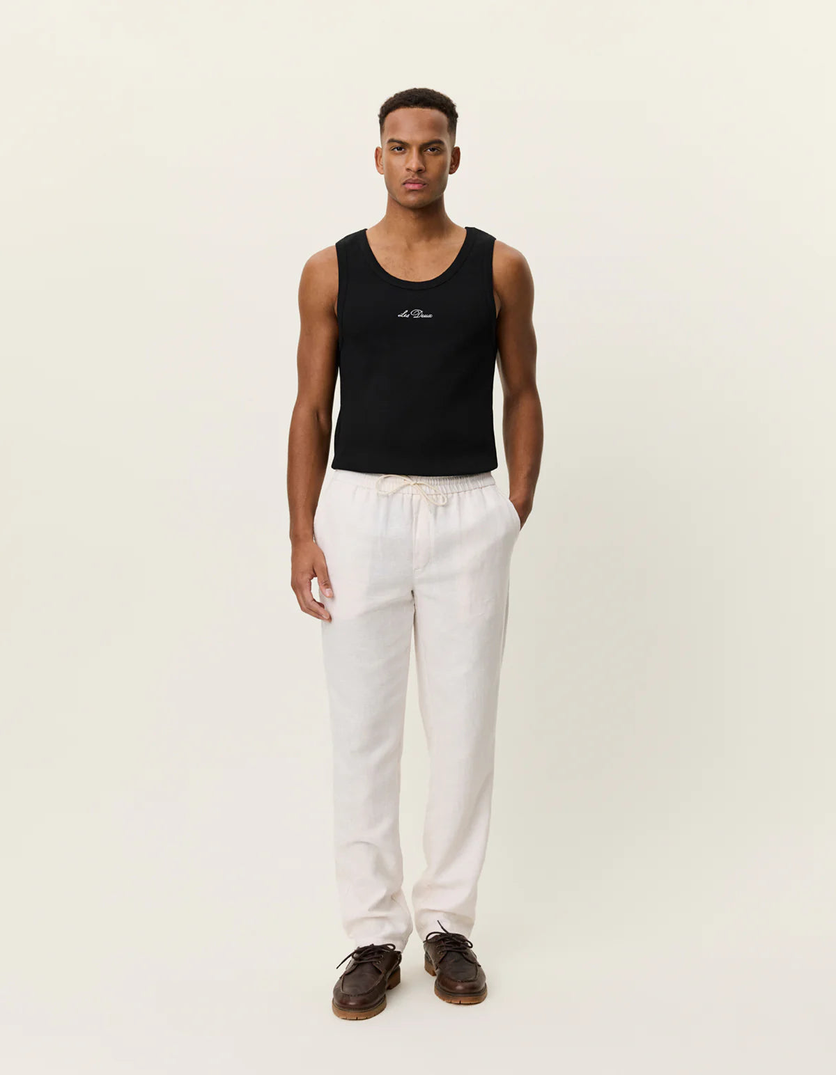 Patrick Linen Pants - Eggnog White