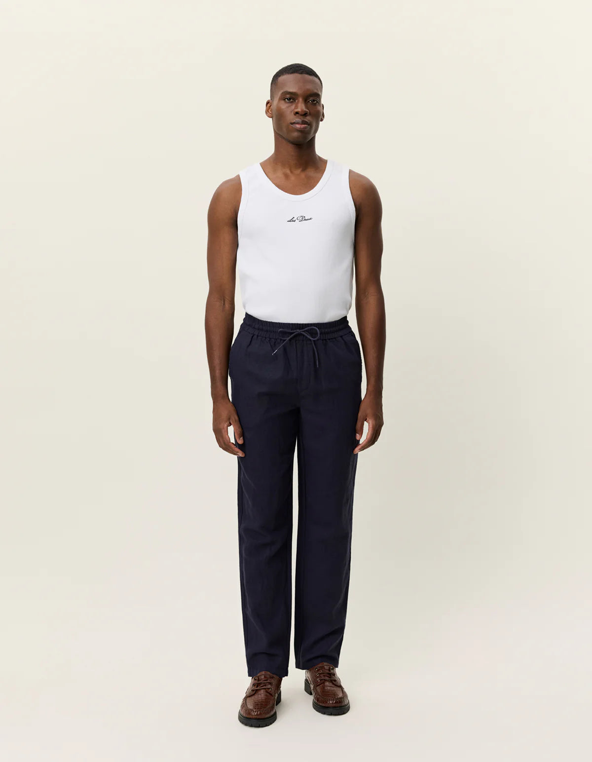Patrick Linen Pants - Dark Navy