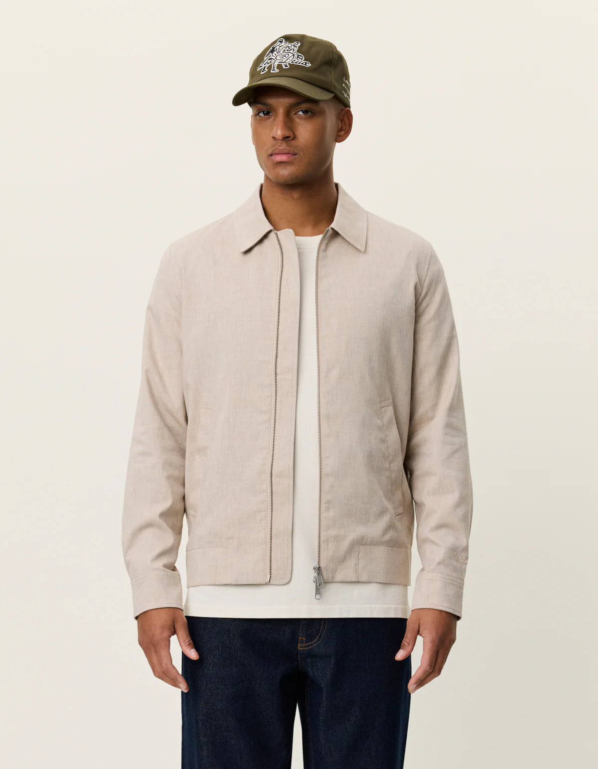 Como Coach Slub Jacket - Light Sand