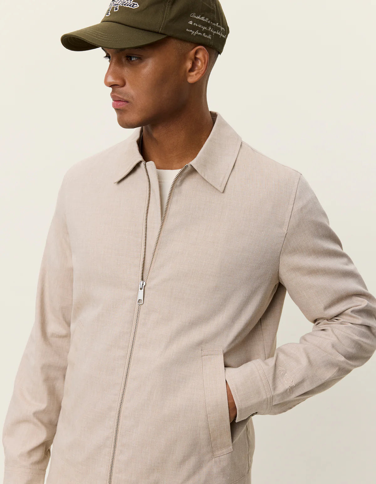 Como Coach Slub Jacket - Light Sand