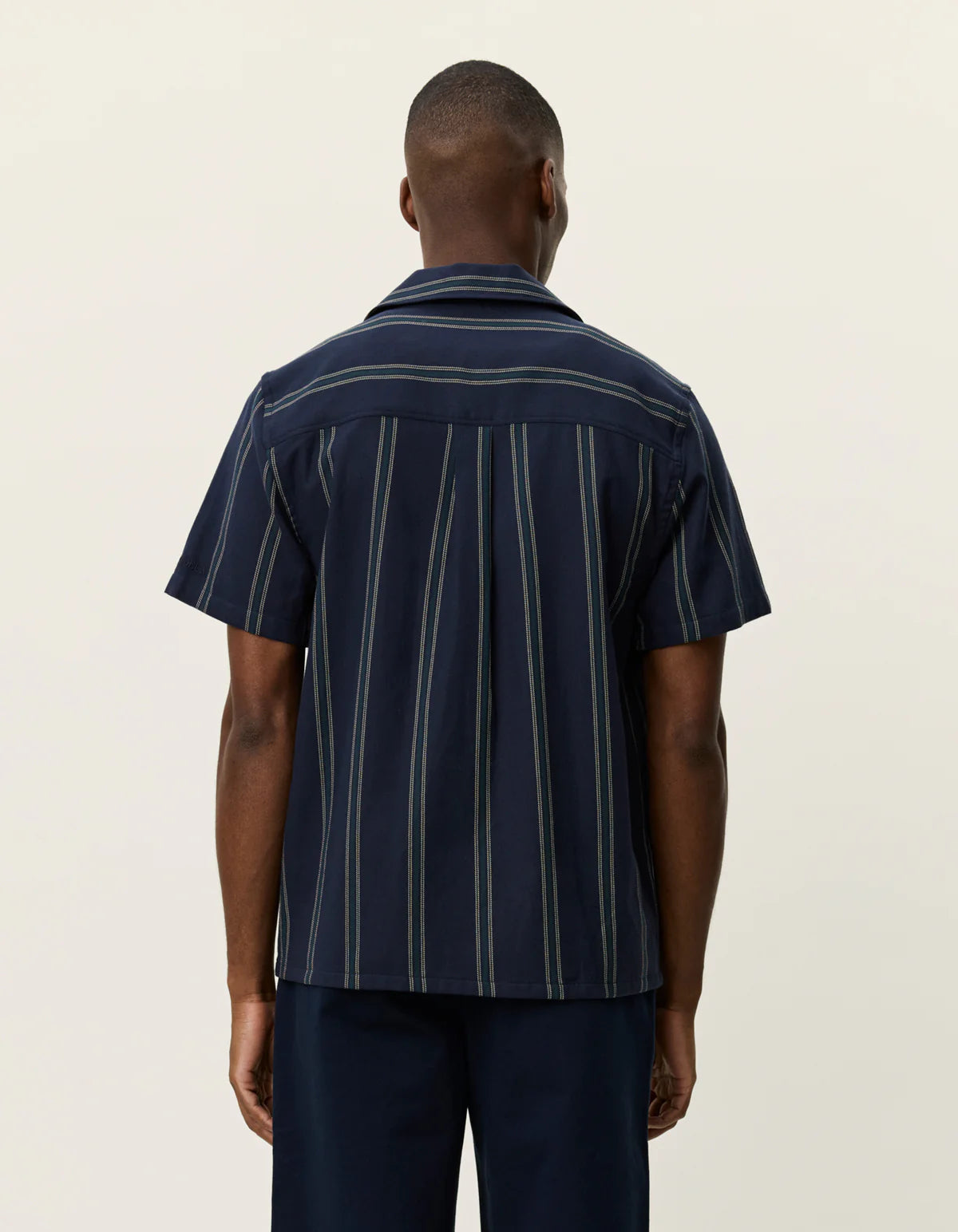 Lawson Stripe SS Shirt - Dark Navy
