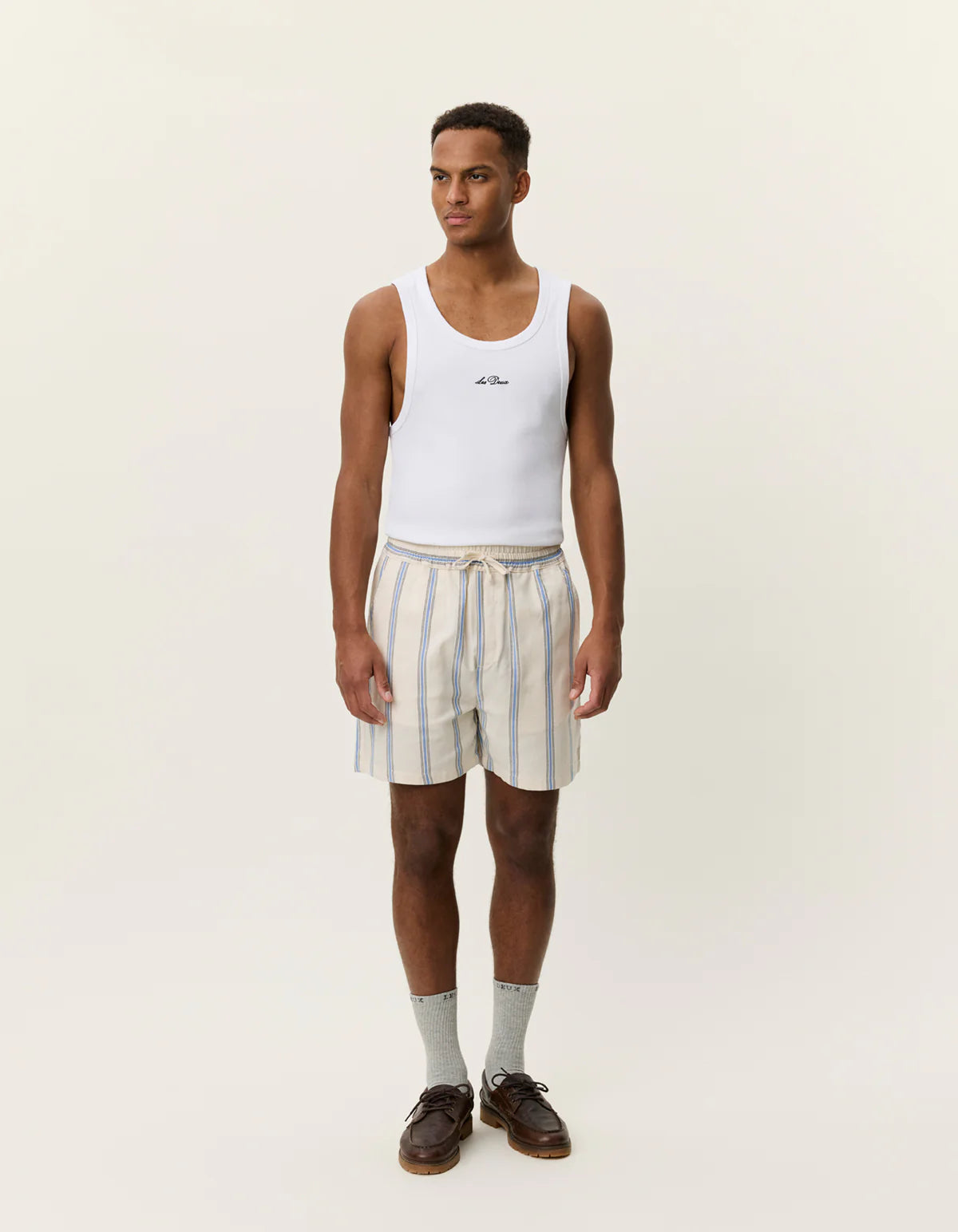 Lawson Stripe Shorts - Eggnog White