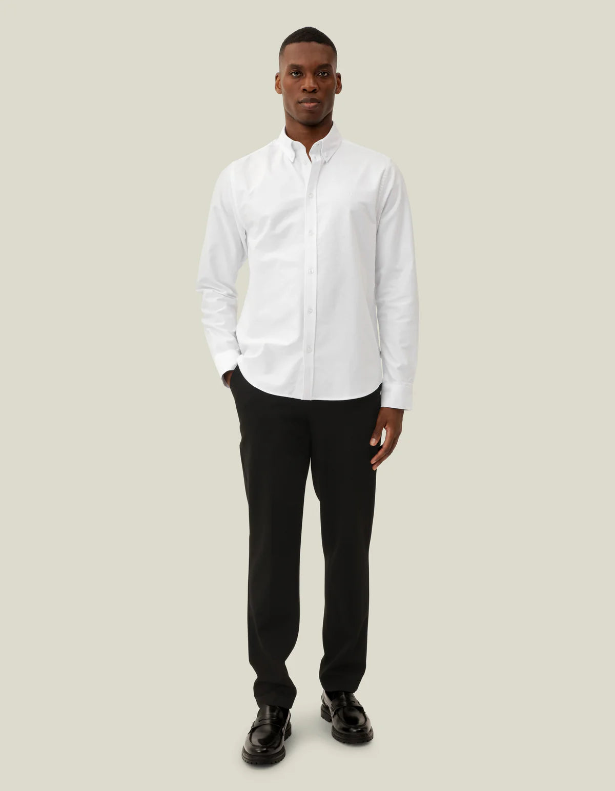 Konrad Oxford Shirt - White/White