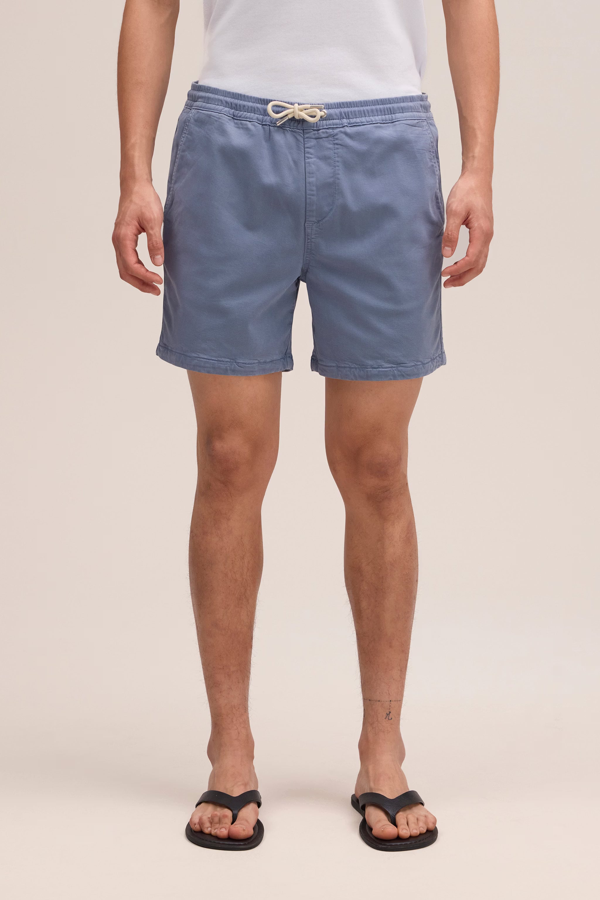 Gregor - Lyocell Blend Shorts - Stone Blue
