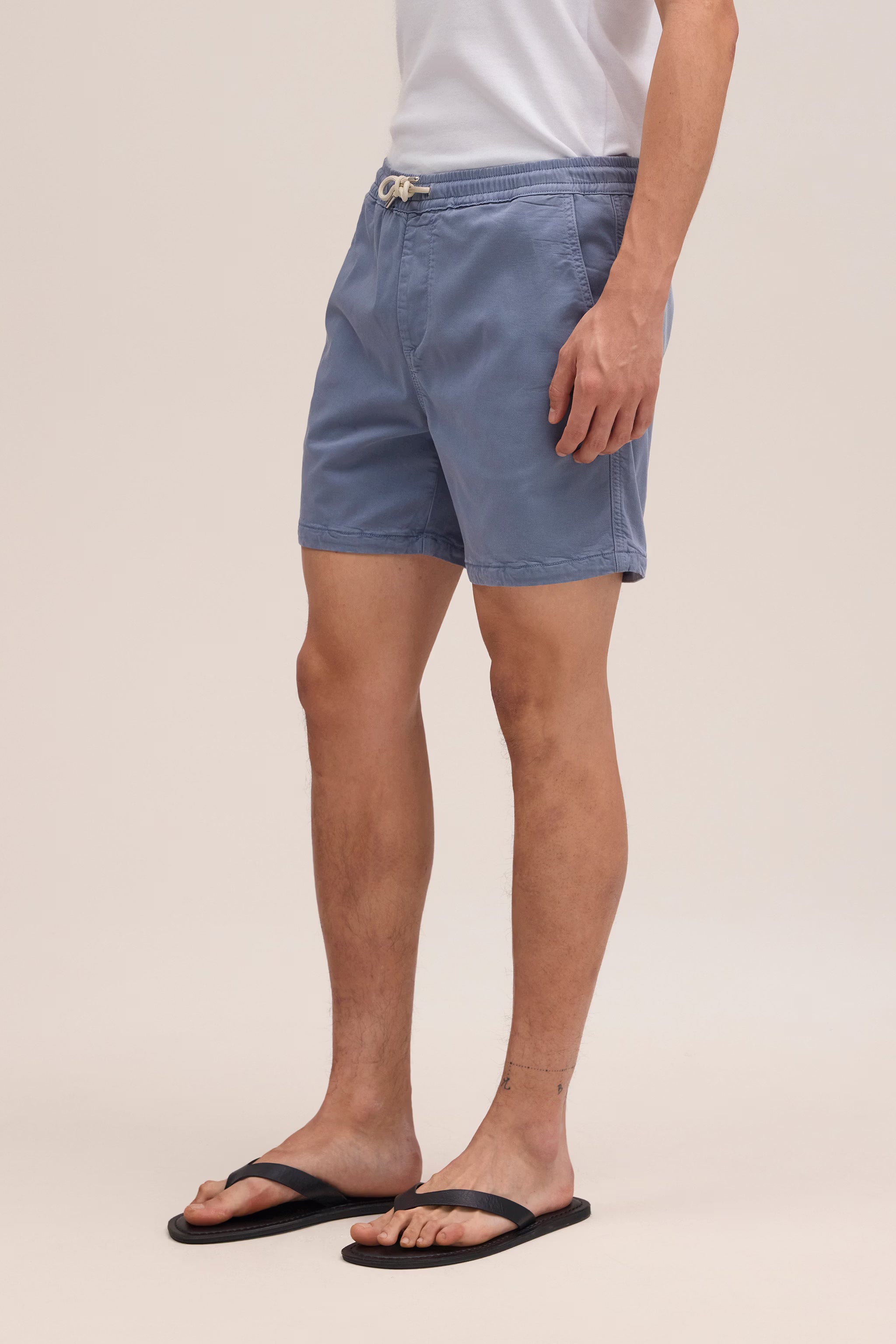 Gregor - Lyocell Blend Shorts - Stone Blue