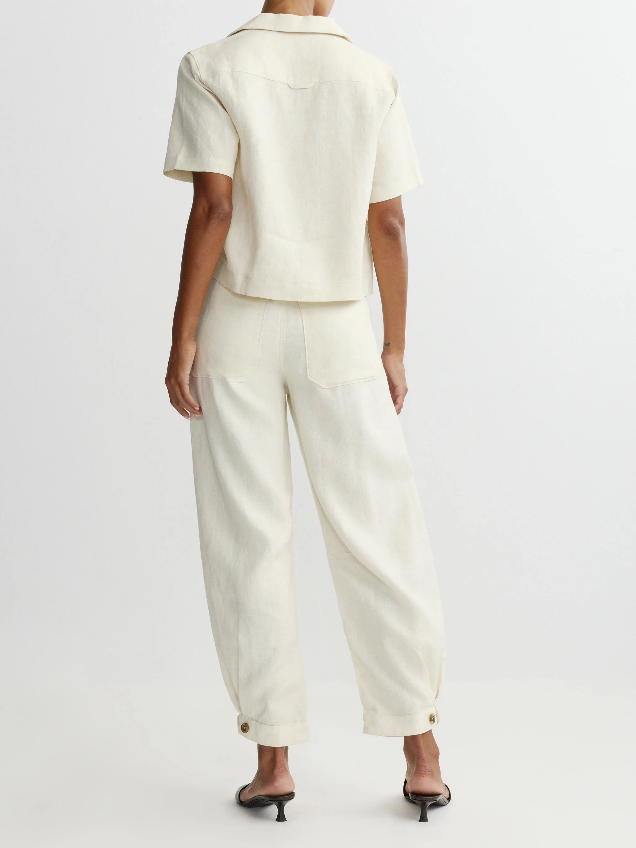 Hampton Shirt Short Sleeve - Flax Linen