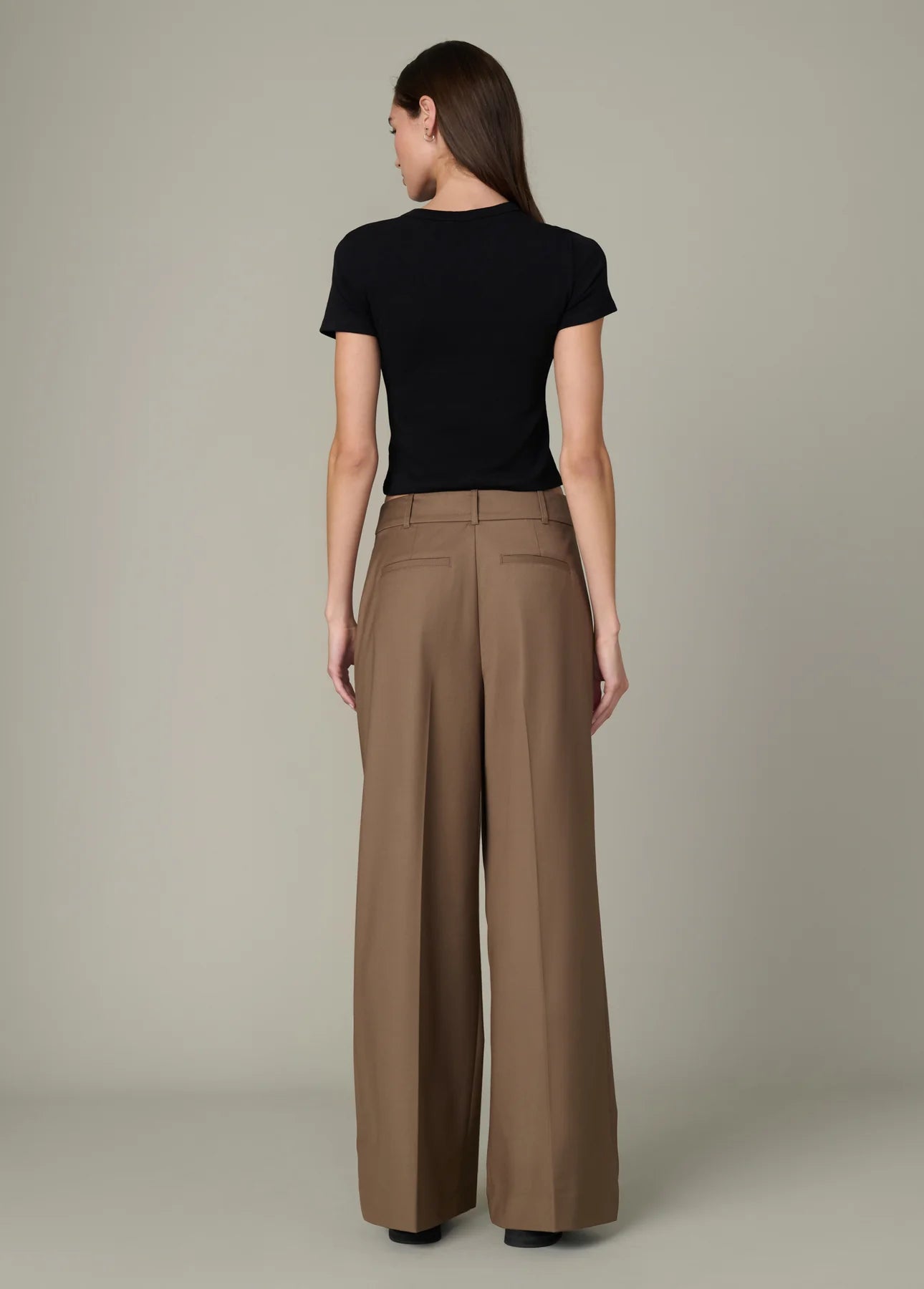 The Kate Mid Rise Trouser - Hazelnut
