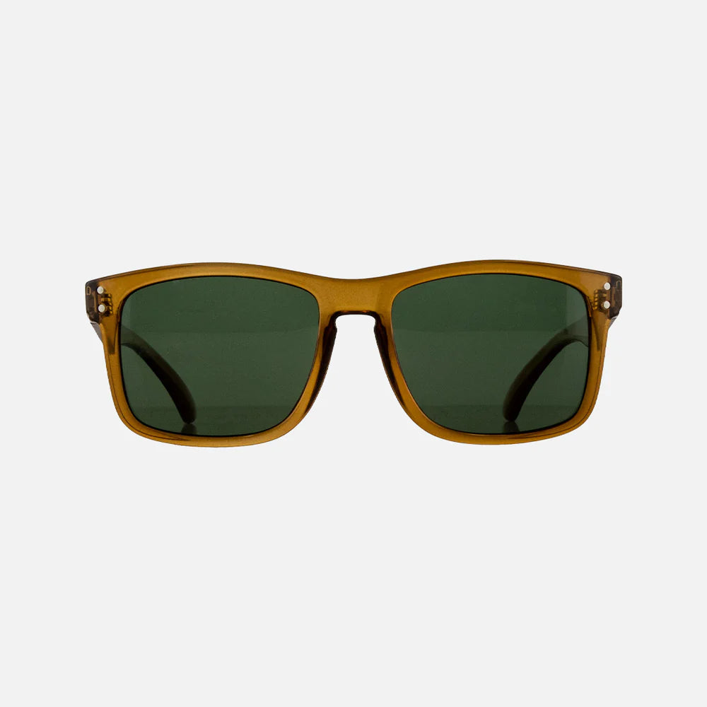 Goblin - Recycled Gloss Crystal Dk Sand Frame Green Polarized Lens