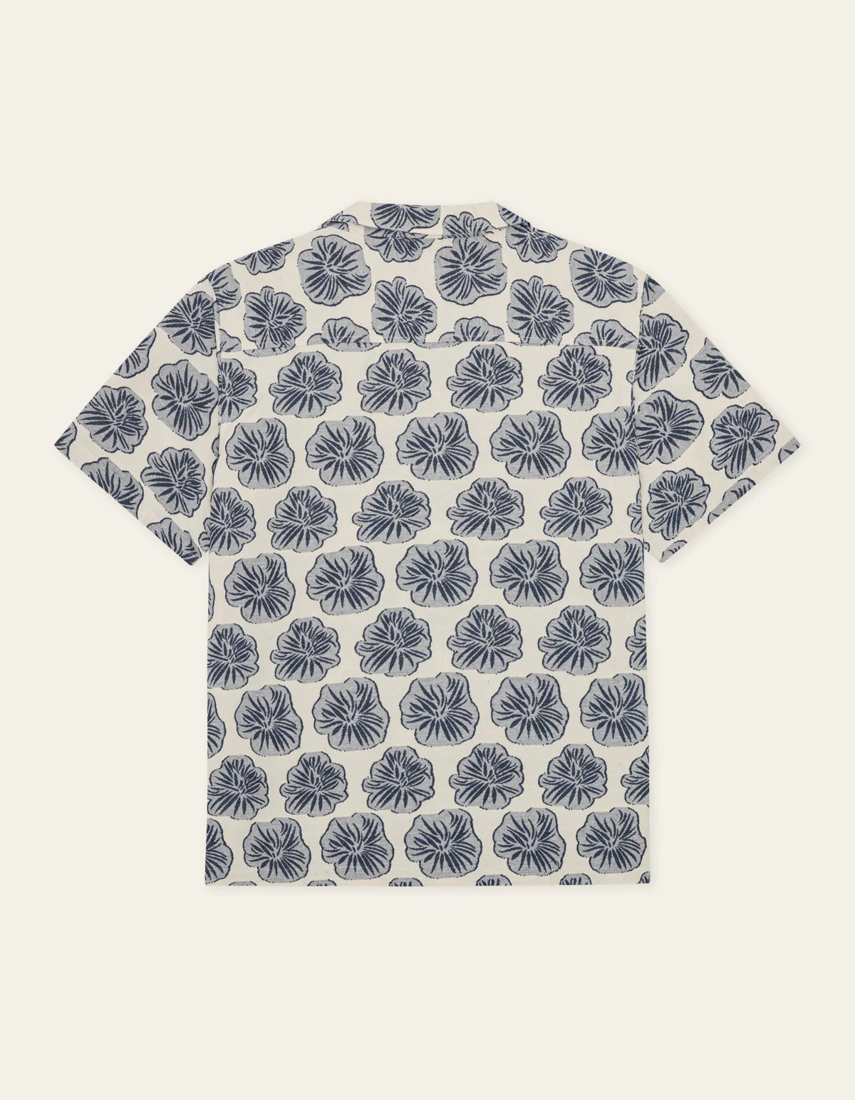 Dahlia Jacquard Short Sleeve Shirt - Dark Denim Blue