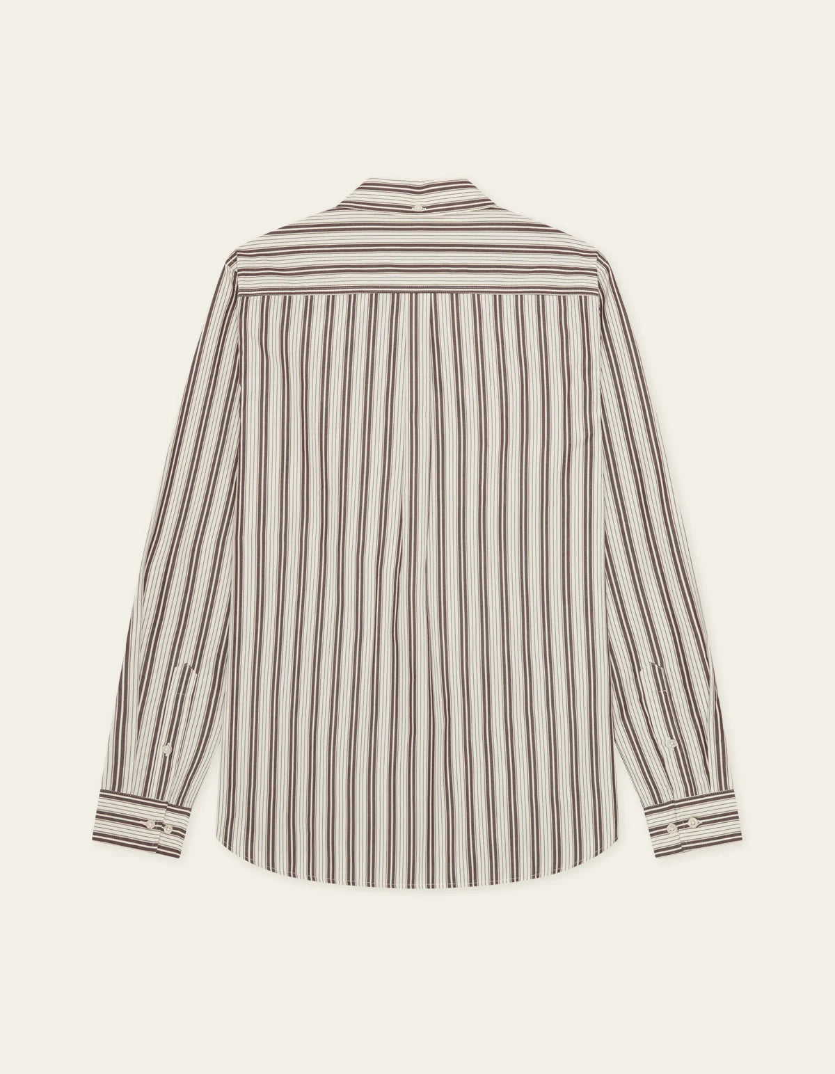 Stripe Poplin Shirt - Fudge