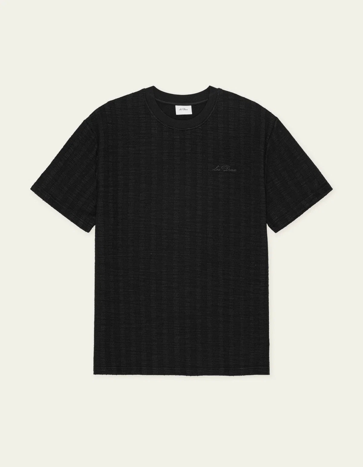 Stripe Jacquard T-Shirt - Black