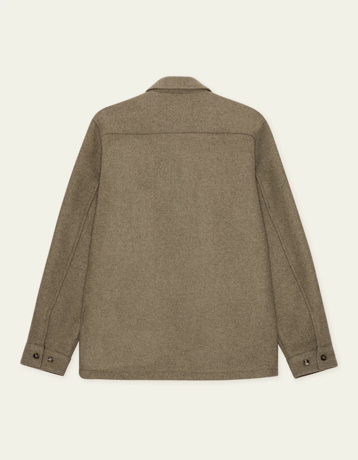 Wool Overshirt - Dark Sand Melange
