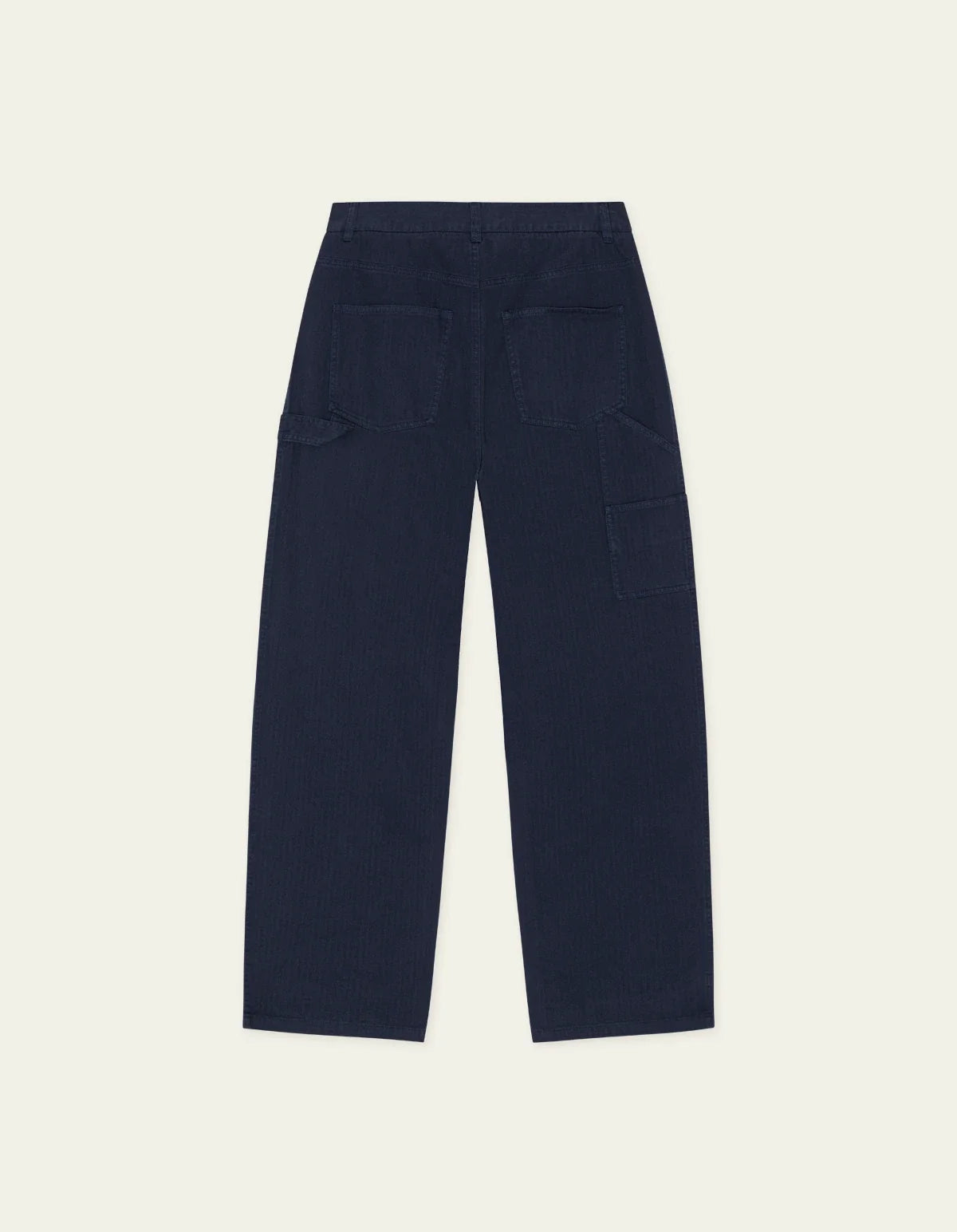Roi Carpenter Herringbone Pants - Dark Navy Blue