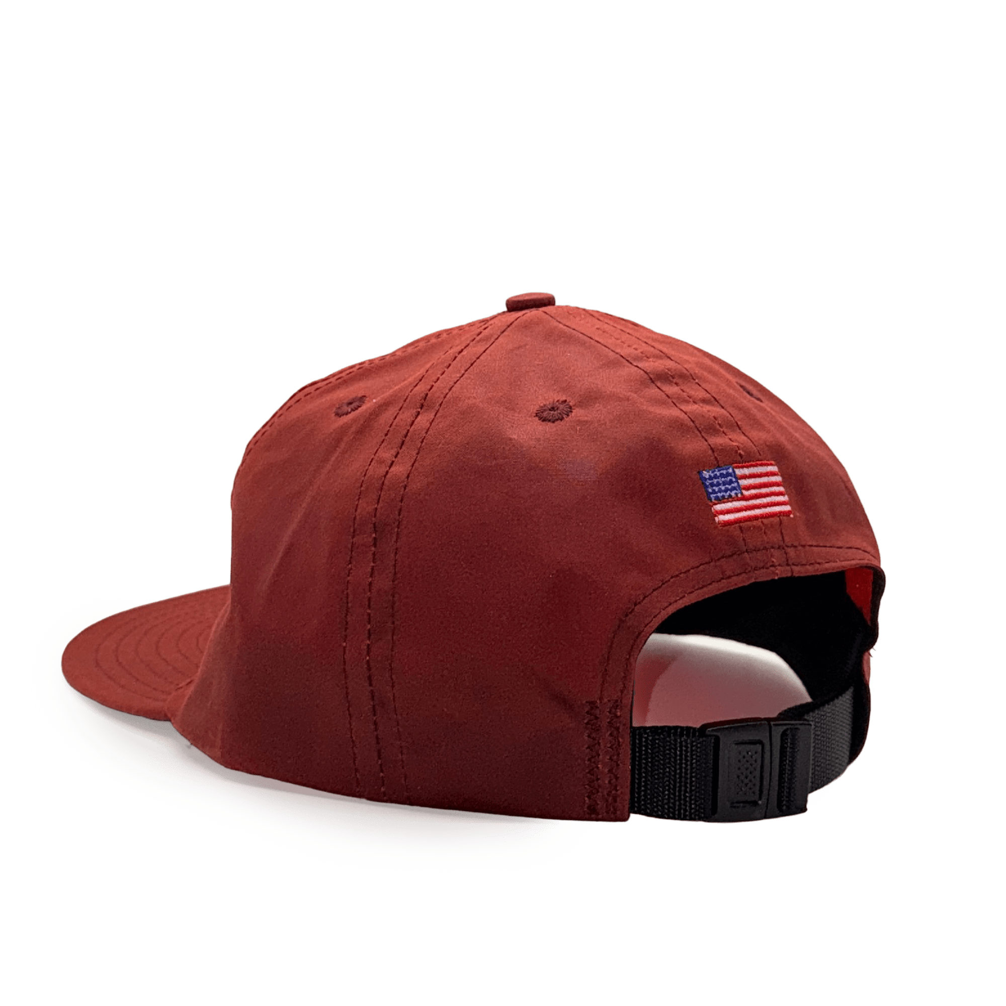 Soft Brim Ball Cap - British Millerain Waxed Cotton - Dark Red