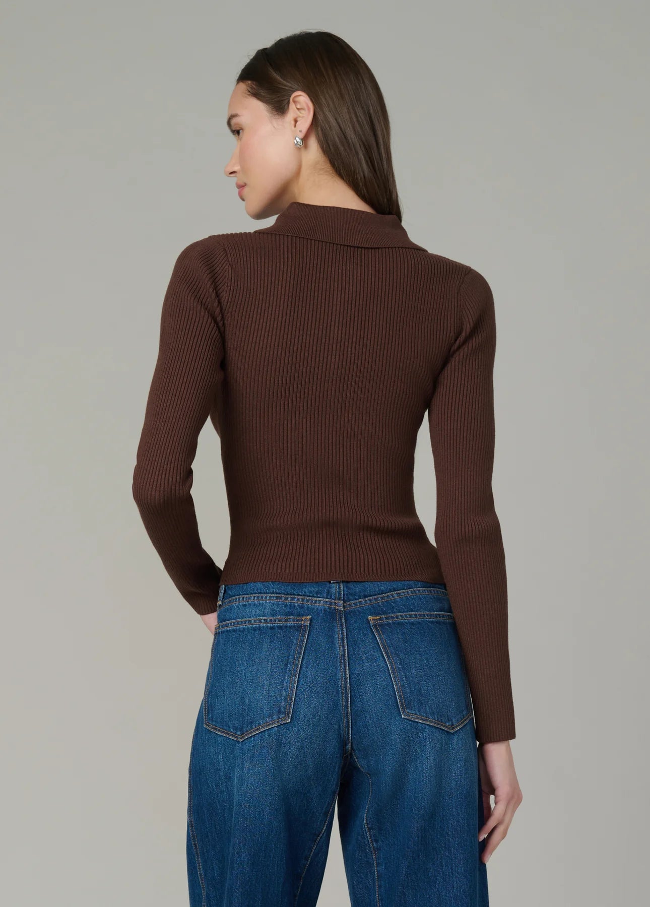 The Lisa Polo Sweater - Chocolate