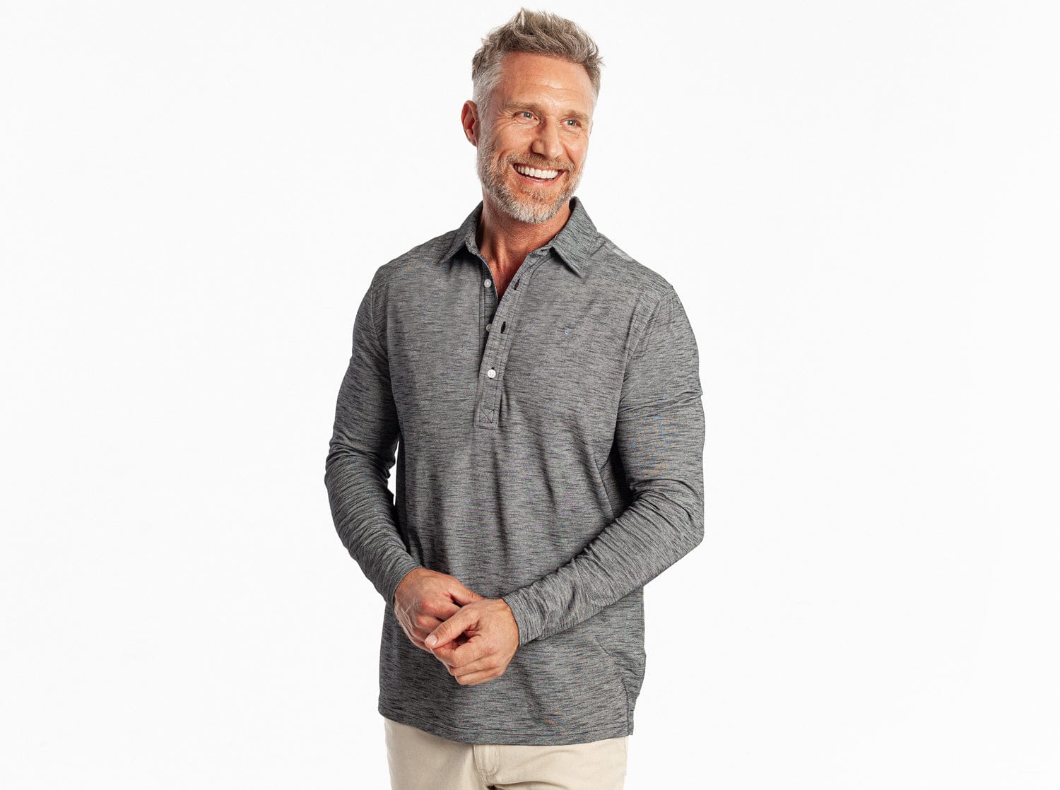 Brrr Long Sleeve Range Polo - Blackbird