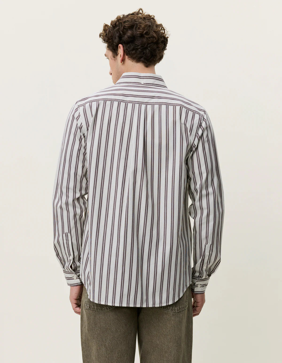 Stripe Poplin Shirt - Fudge