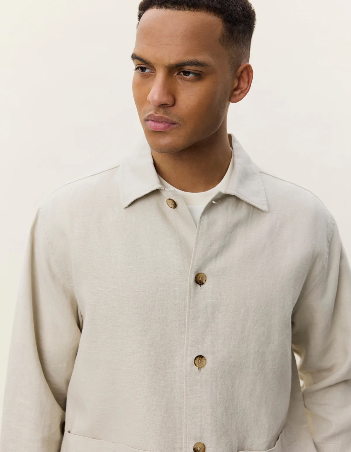 Linen Overshirt - Light Sand
