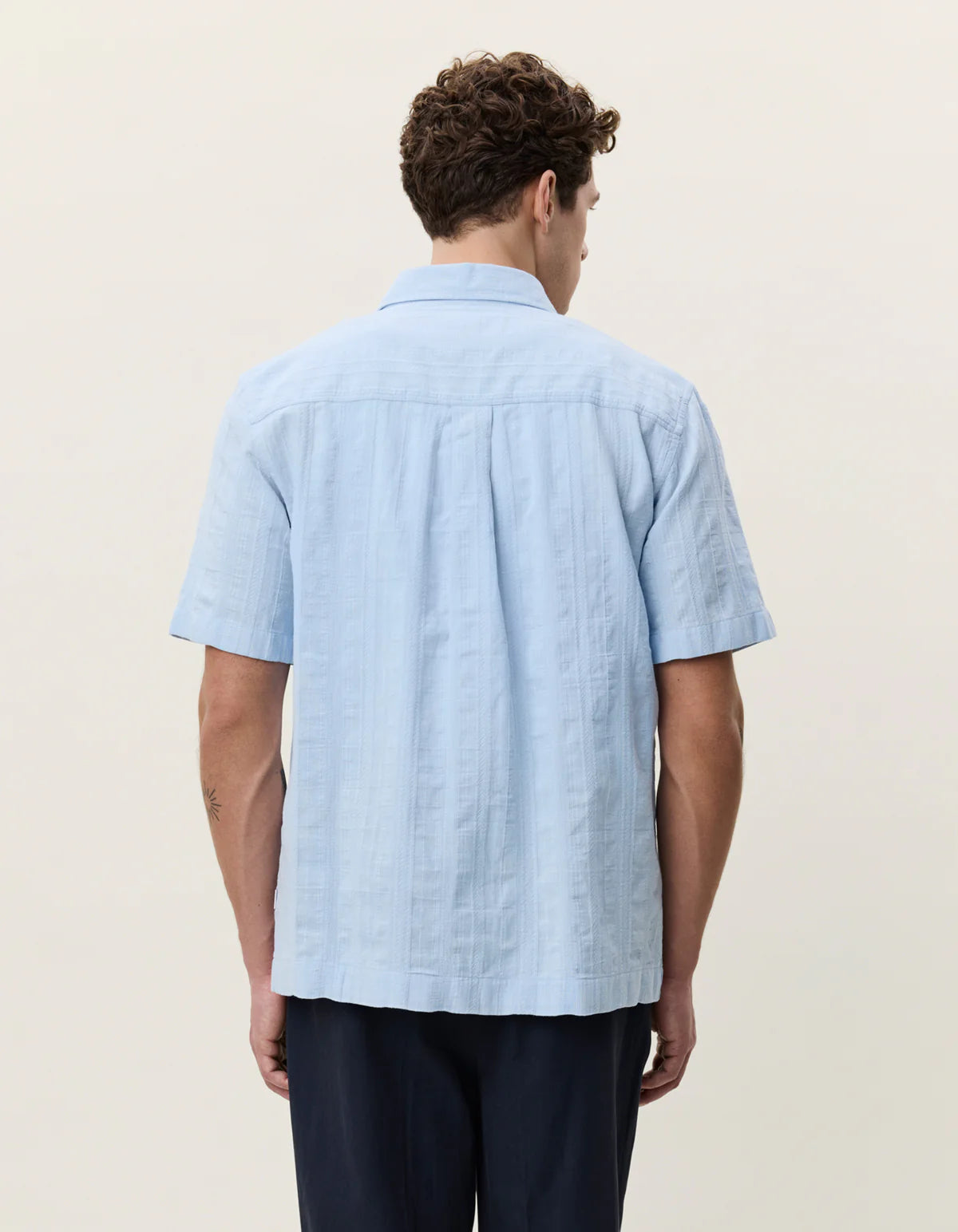 Structured Short Sleeve Shirt - Skyway Blue