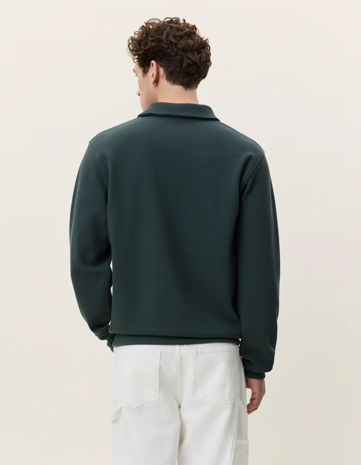 Piqué Polo Sweatshirt - Pine Green