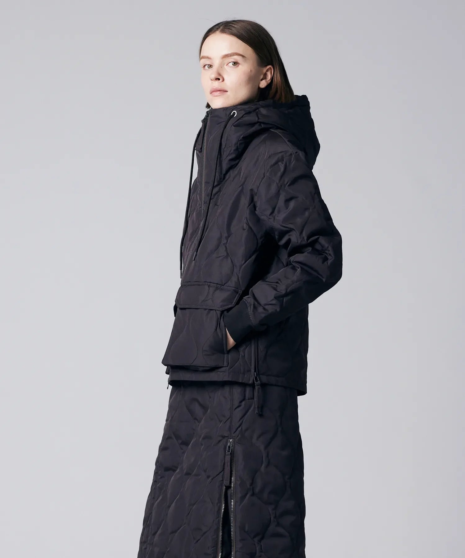 Unisex Military W-Zip Down Hoodie