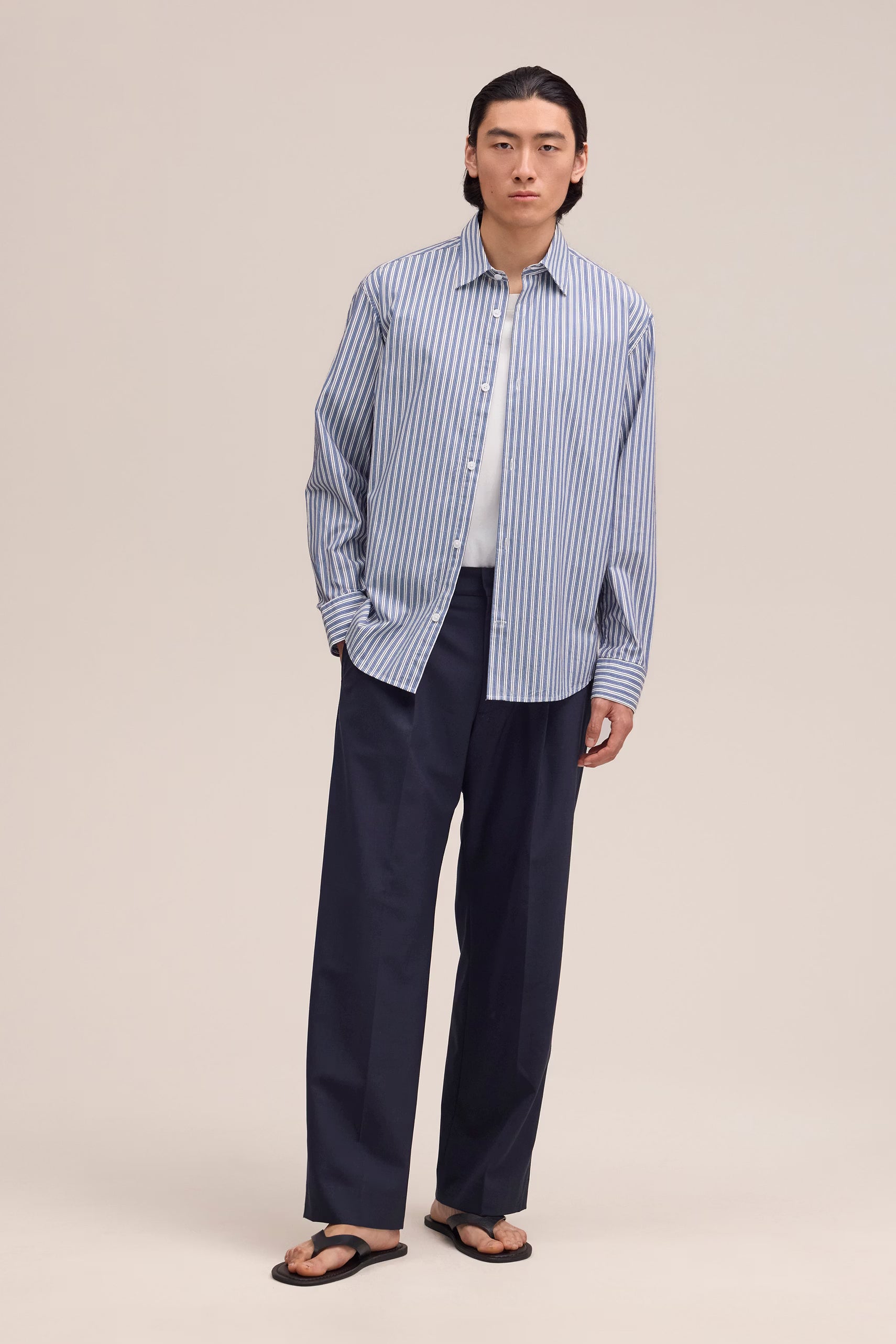 Freddy PKT - Smooth Cotton Shirt - Sea Stripe