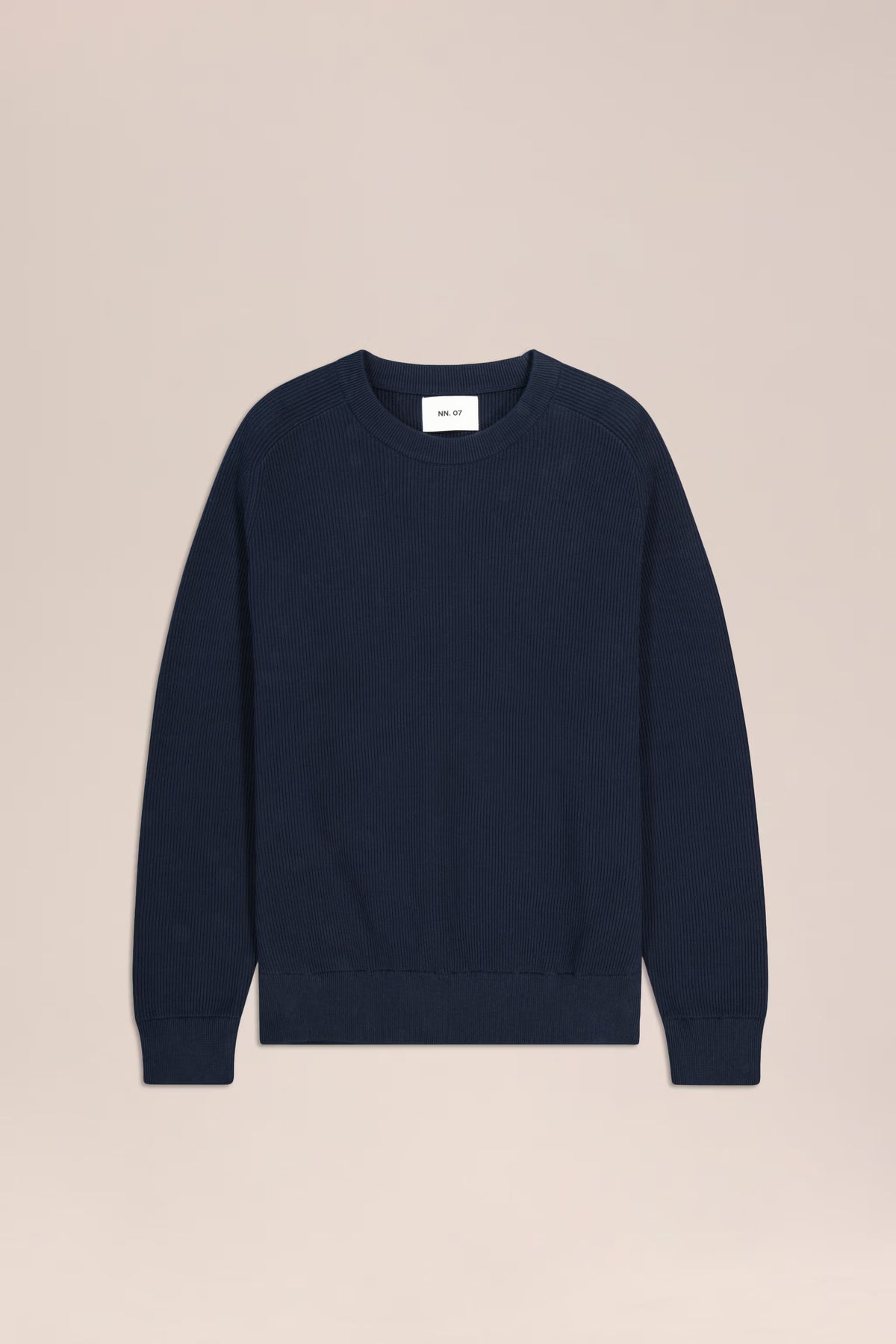 Kevin Ribbed Organic Cotton Sweater - Navy Blue