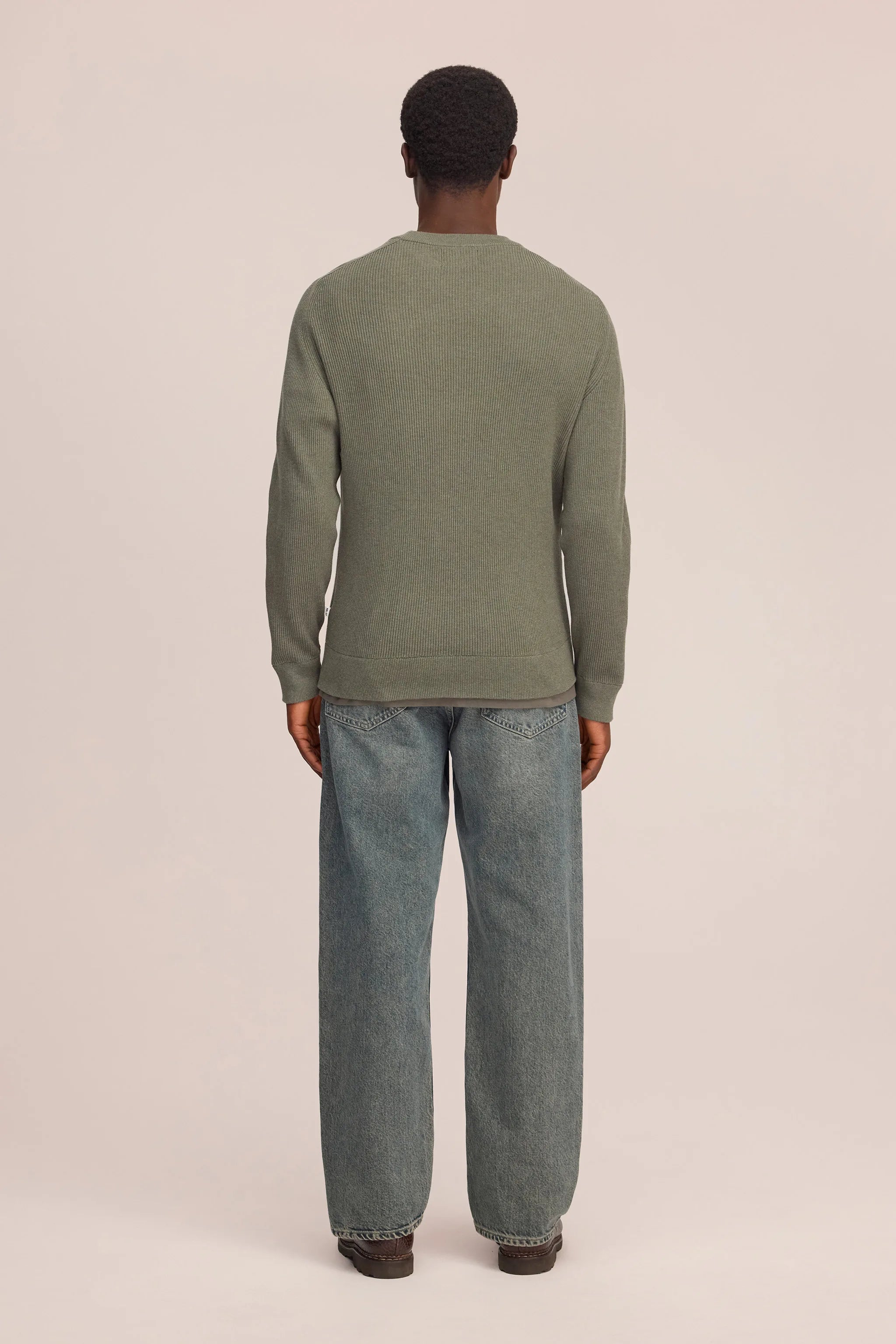 Kevin Ribbed Organic Cotton Sweater - Capers