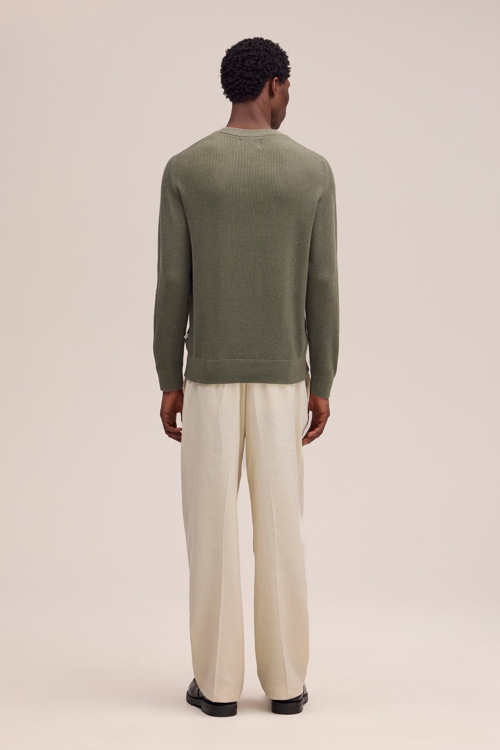 Kevin Ribbed Organic Cotton Sweater - Capers
