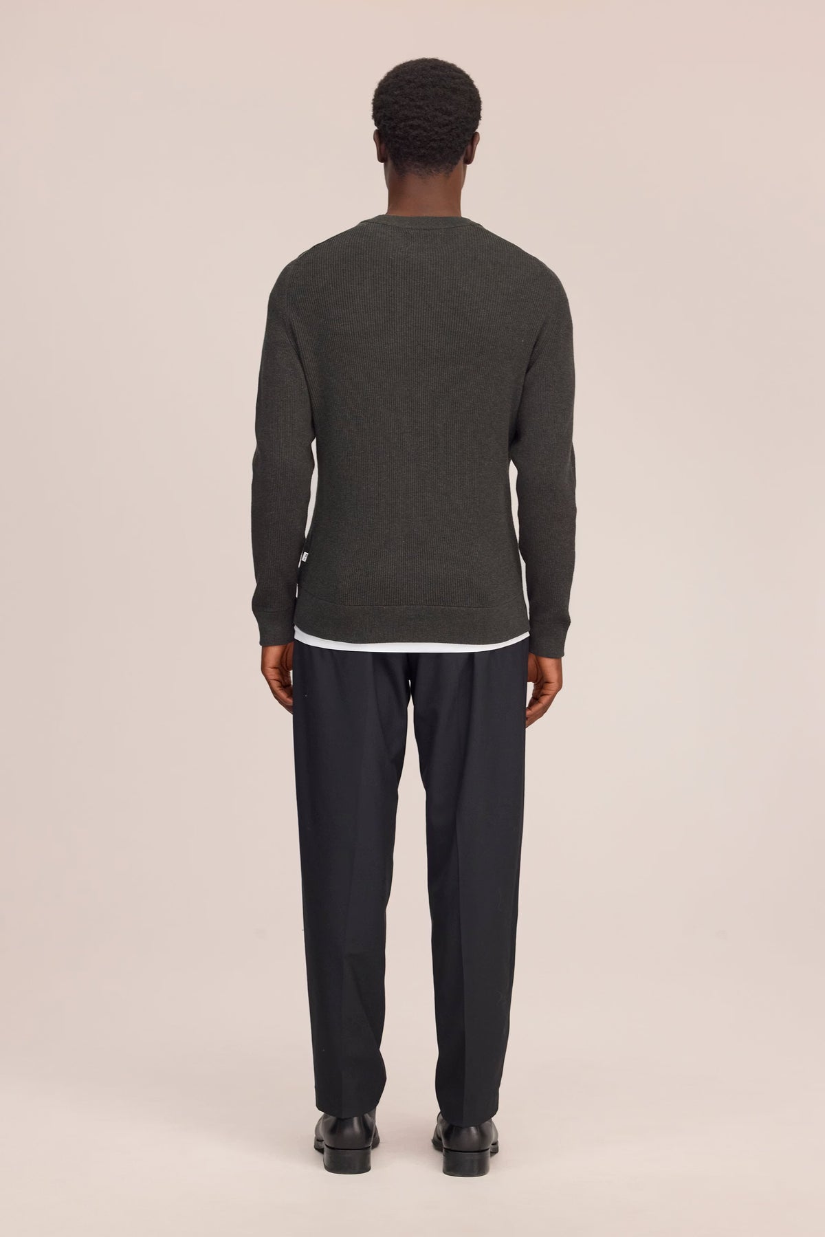 Kevin Ribbed Organic Cotton Sweater - Dark Army