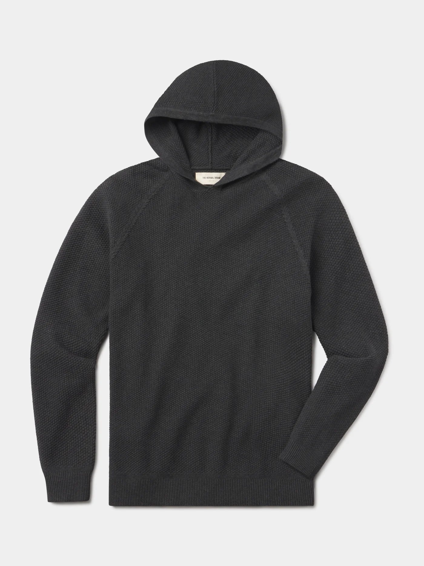 COOLMAX® Textured Hoodie Sweater - Charcoal