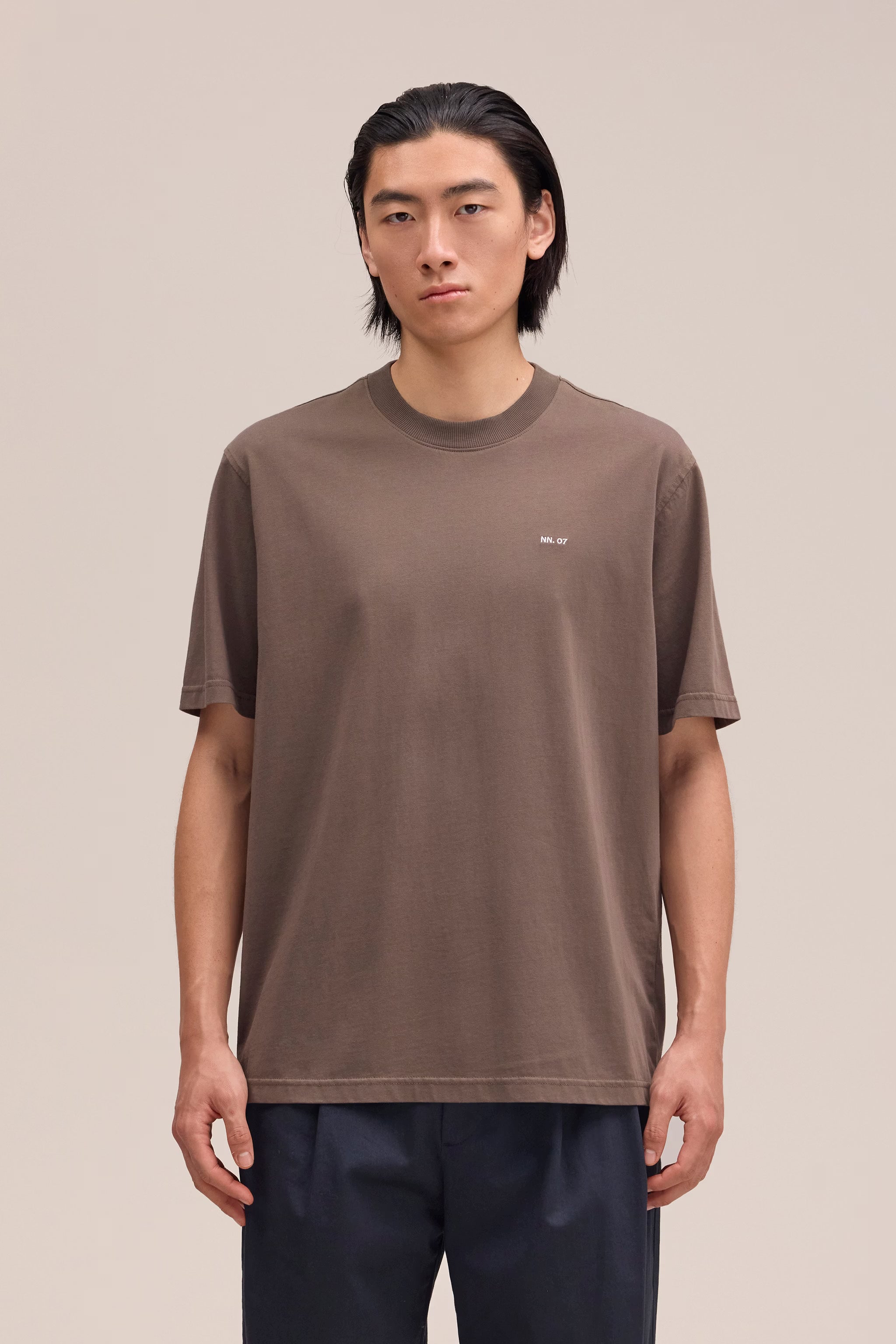 Adam - Casual Logo Pima Tee - Mable Husk