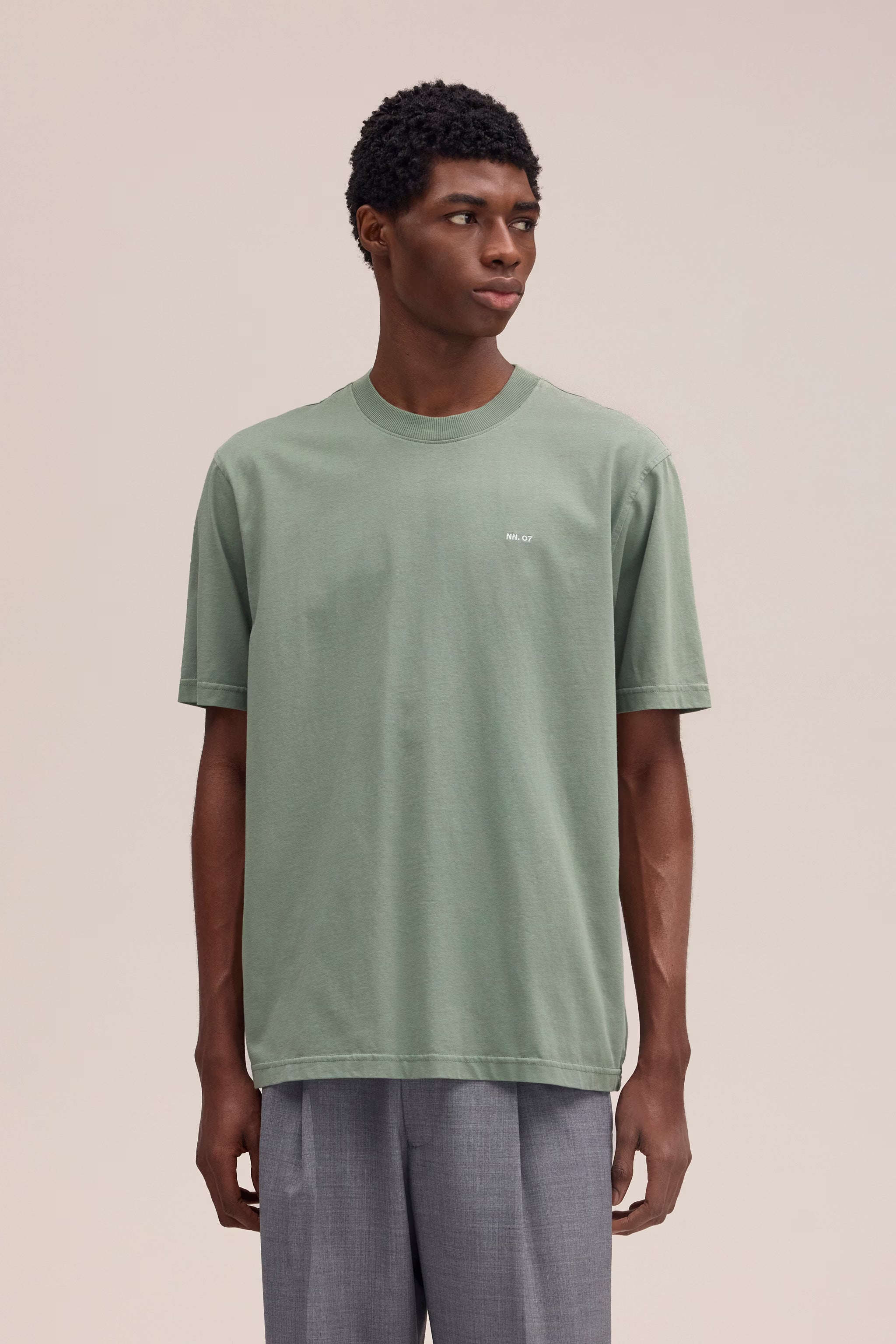 Adam - Casual Logo Pima Tee - Sea Spray