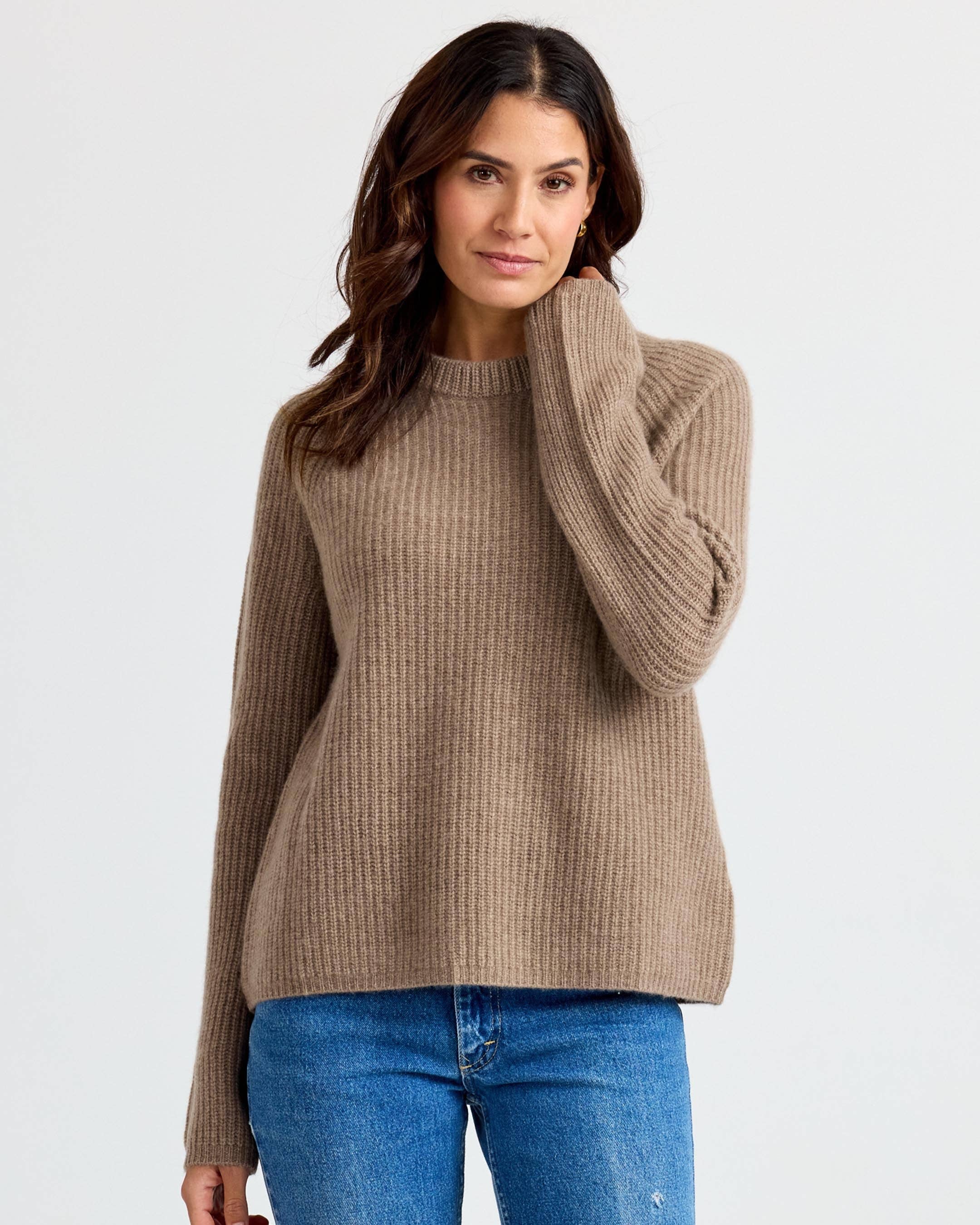 Cashmere Fisherman Crew - Driftwood