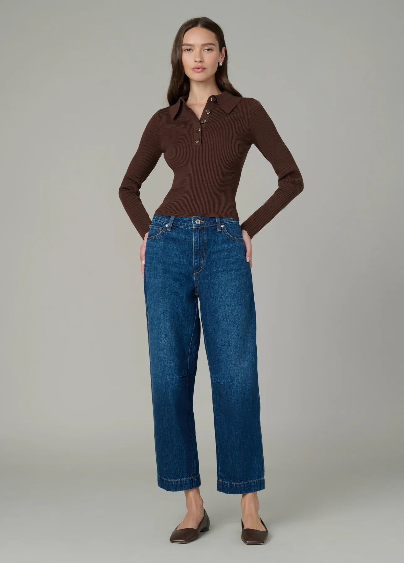 The Lisa Polo Sweater - Chocolate