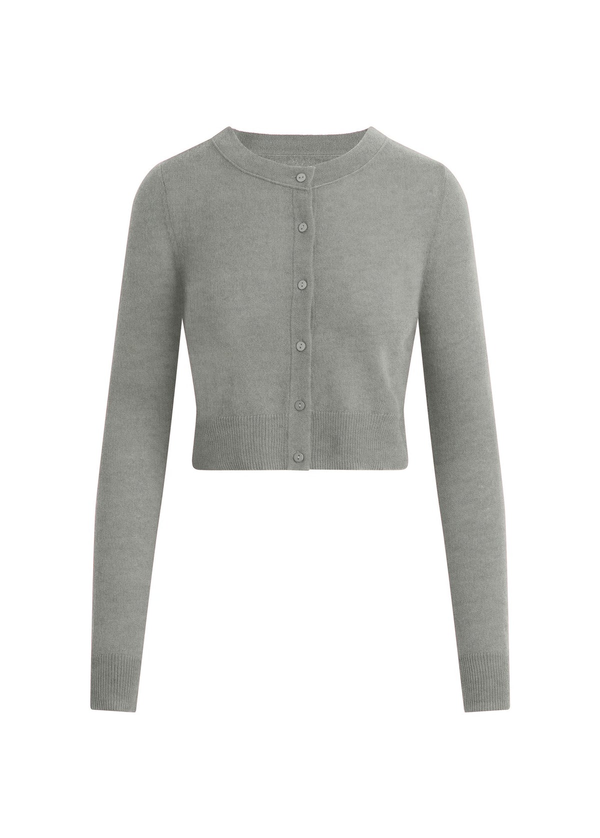 The Dani Cashmere Cardigan - Heather Grey