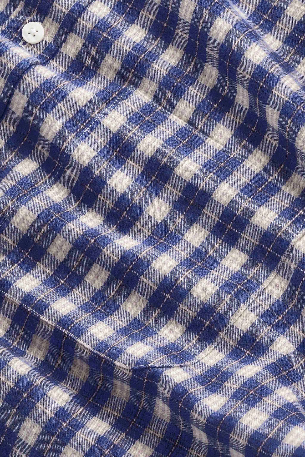 Deon - Casual Flannel Shirt - Cobalt Check