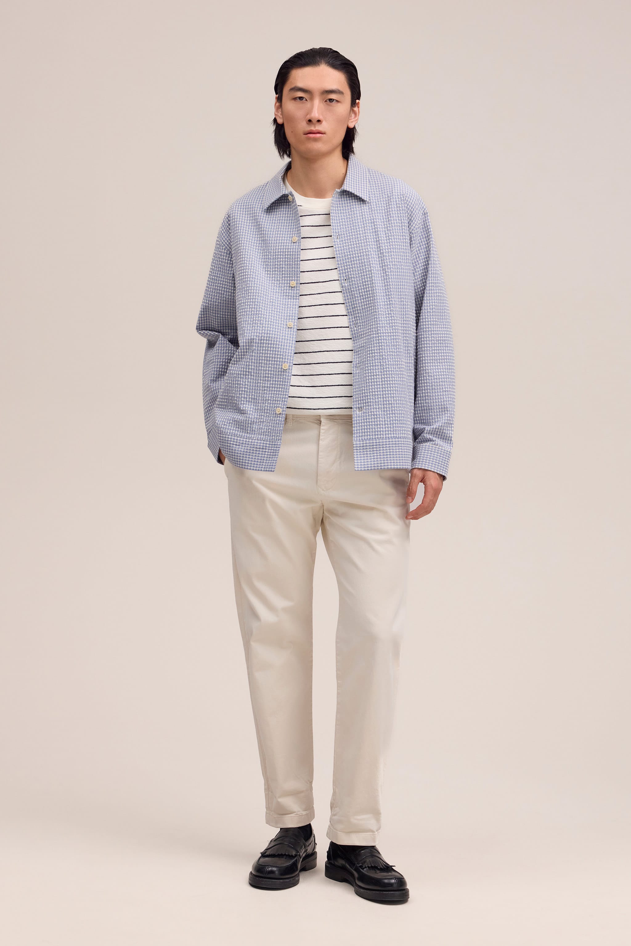 Aden Straight Leg Regular Fit Chino - Ivory