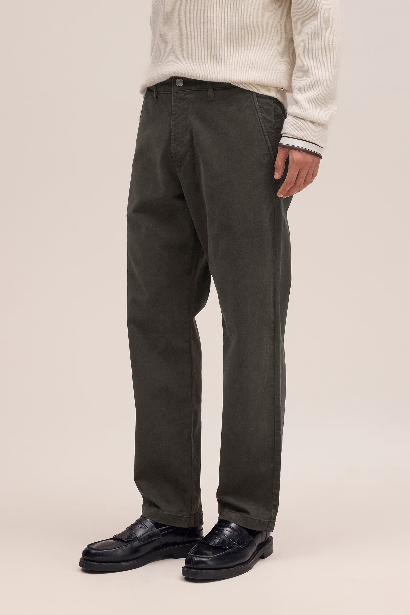 Aden Straight Leg Regular Fit Chino - Dark Army