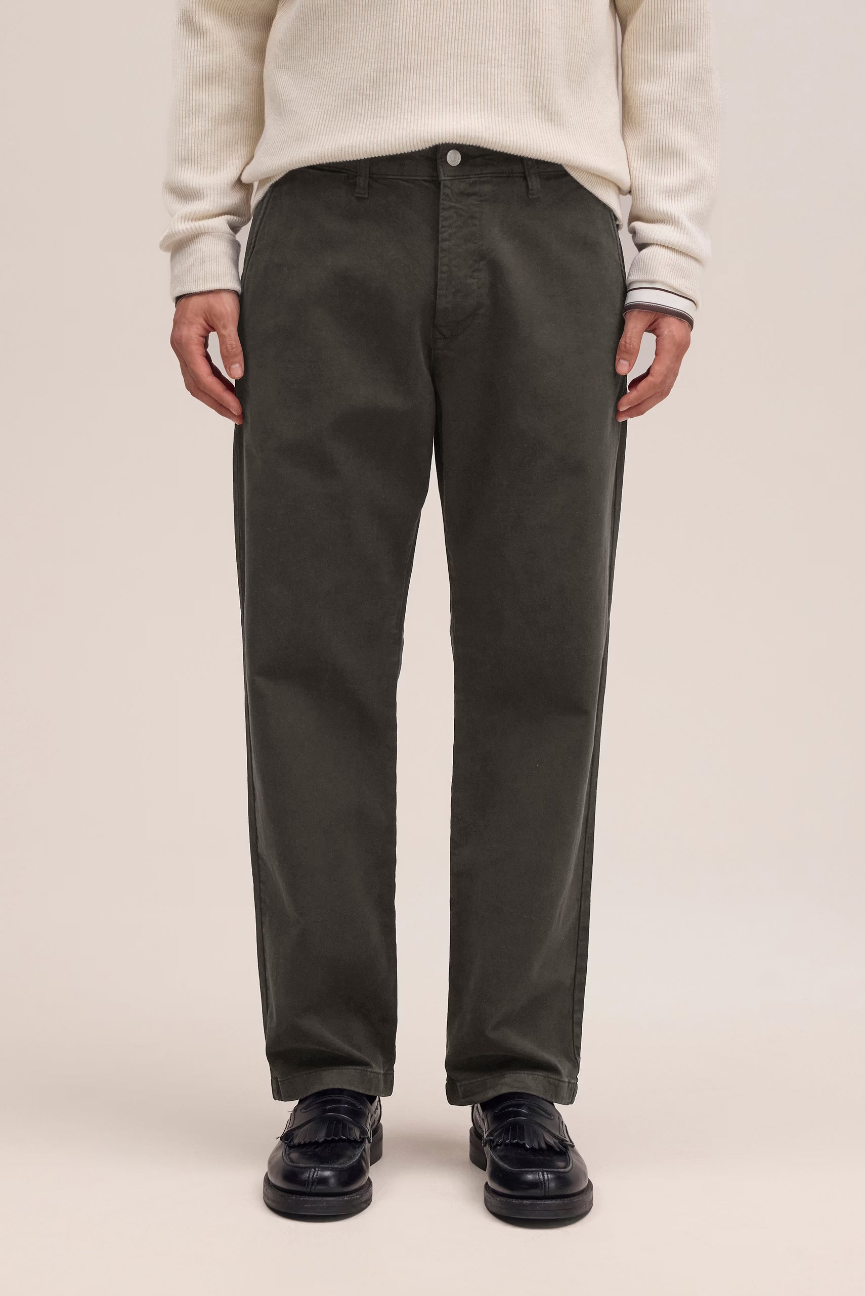 Aden Straight Leg Regular Fit Chino - Dark Army