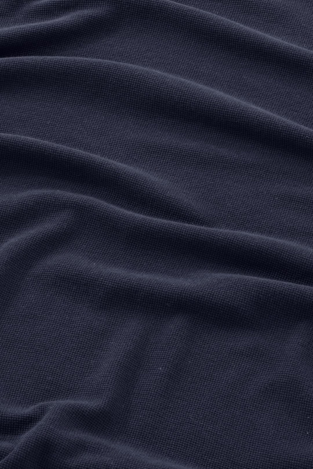 Clive Waffle Knit Tee - Navy Blue