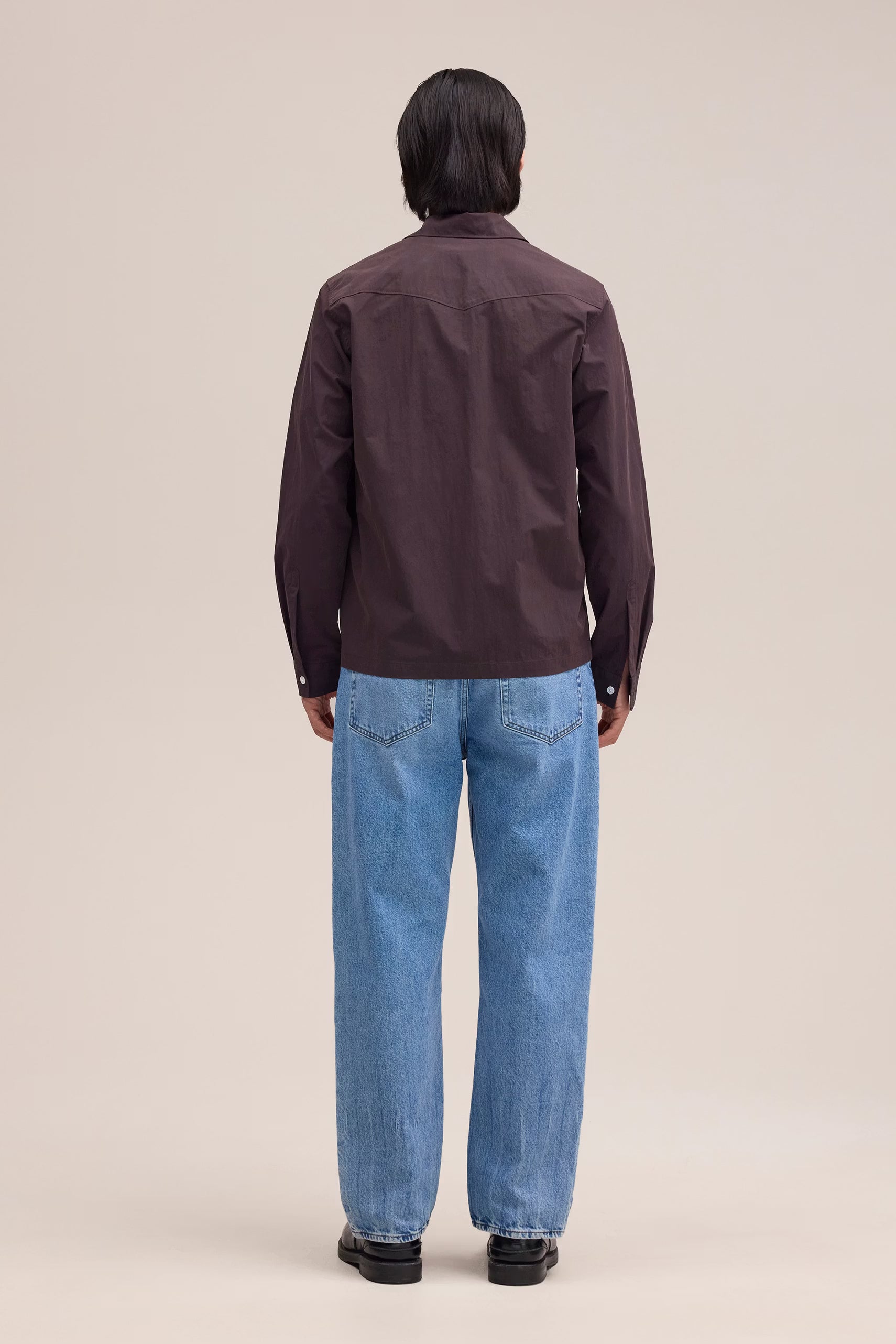 Virgil Poplin Hybrid - Deep Truffle