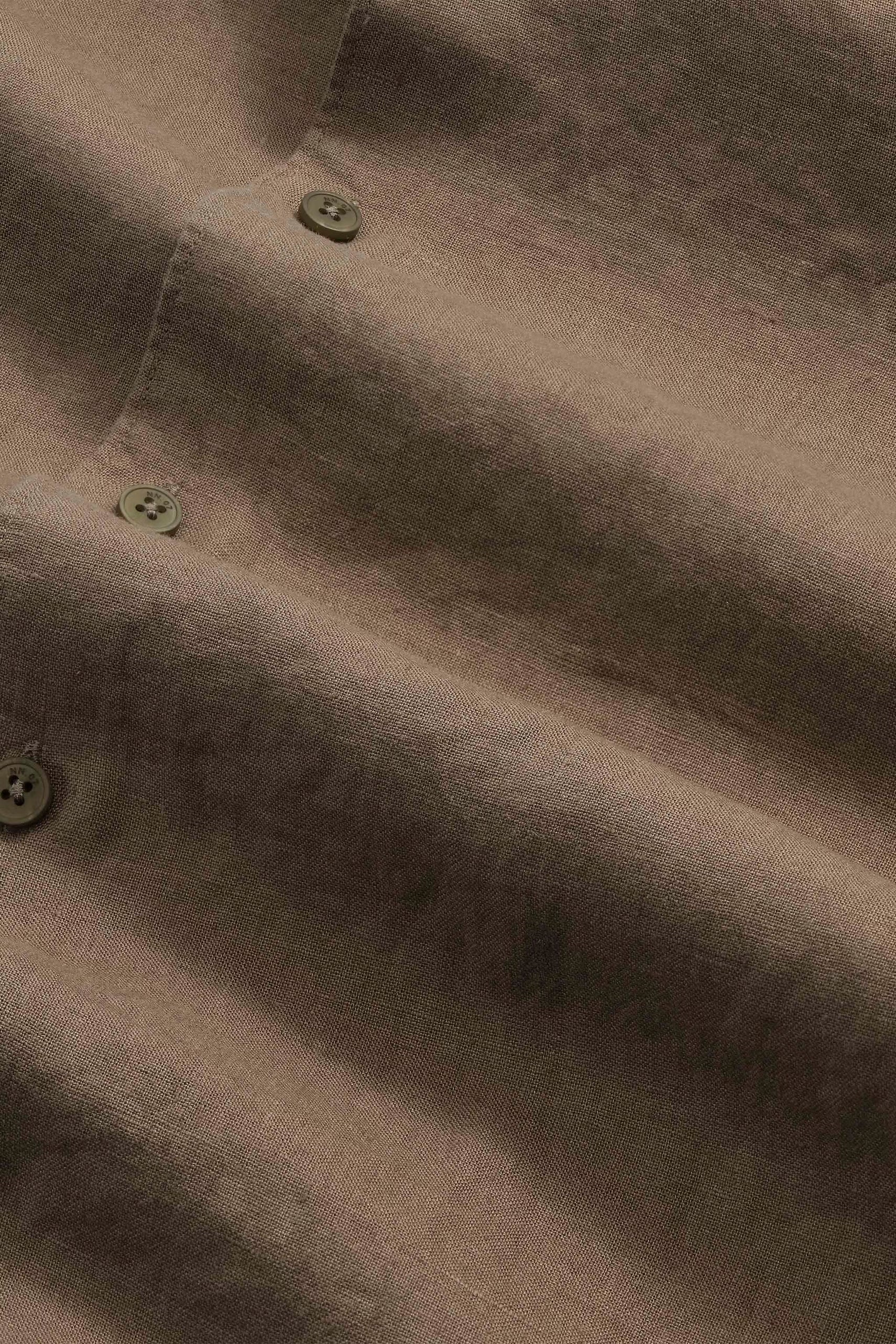 Enzo Classic Collar Linen Shirt - Mable Husk