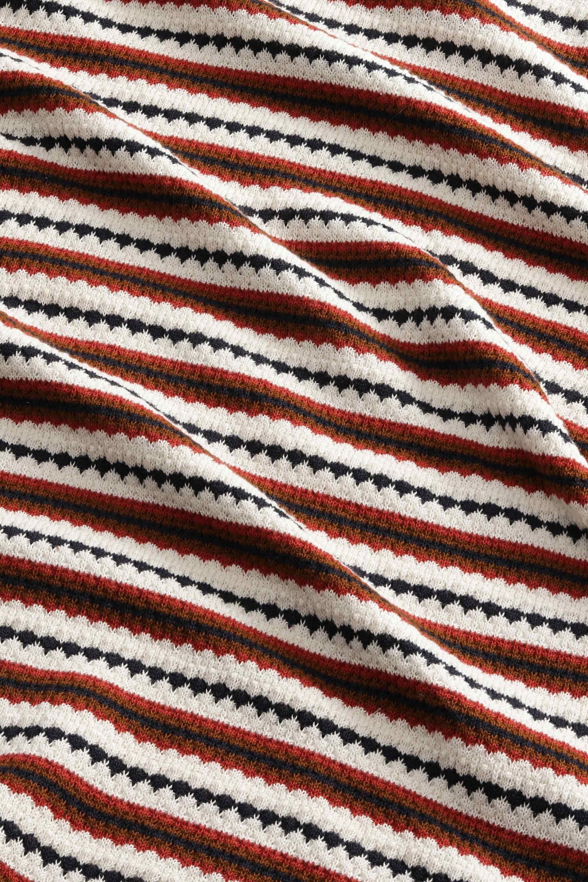 Bari - Textured Stitch Tee - Ivory Multi